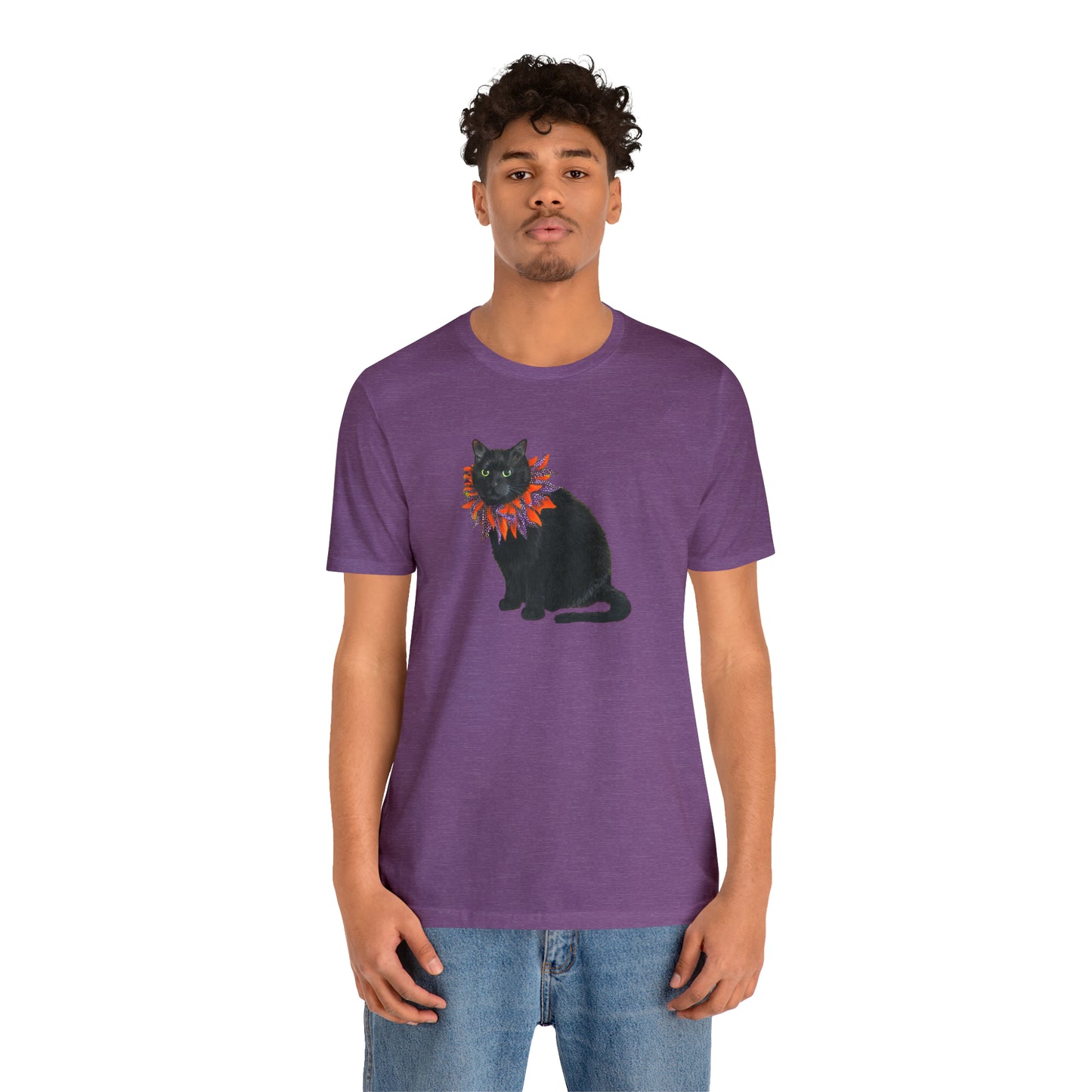 12 the Magical Halloween Cat Unisex Jersey Short Sleeve Tee