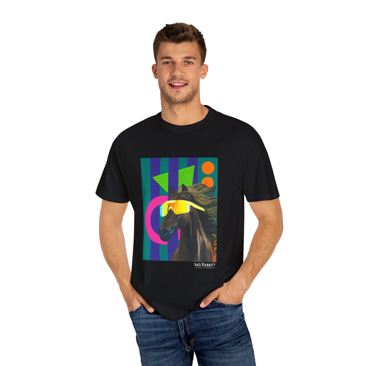 Dude Bro Horse Unisex Garment-Dyed T-shirt