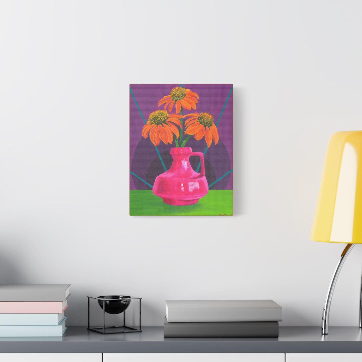 Orange Coneflowers Canvas Gallery Wrap