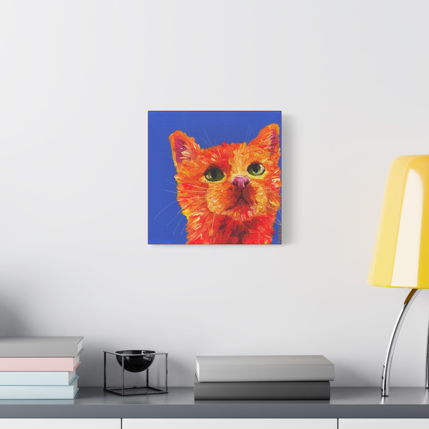 Funky Orange Cat Matte Canvas, Stretched, 1.25"