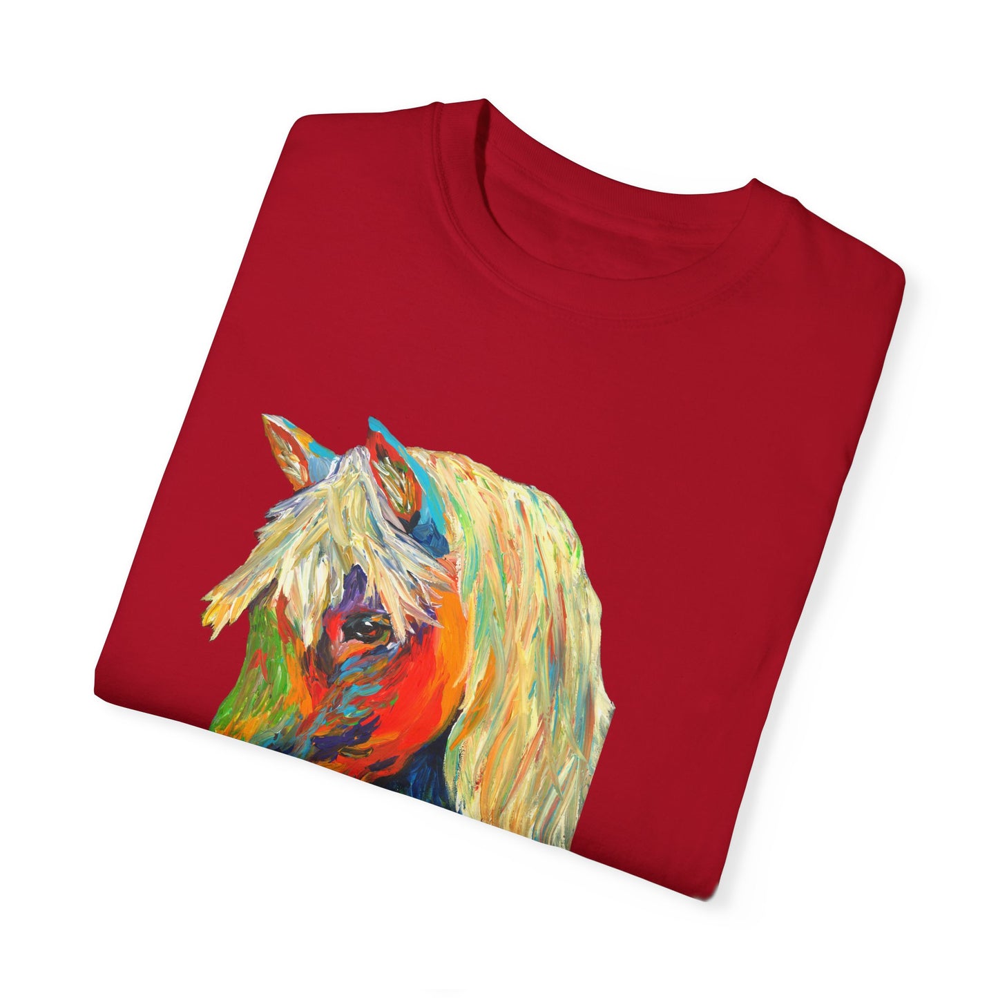 Rainbow Horse Unisex Garment-Dyed T-shirt