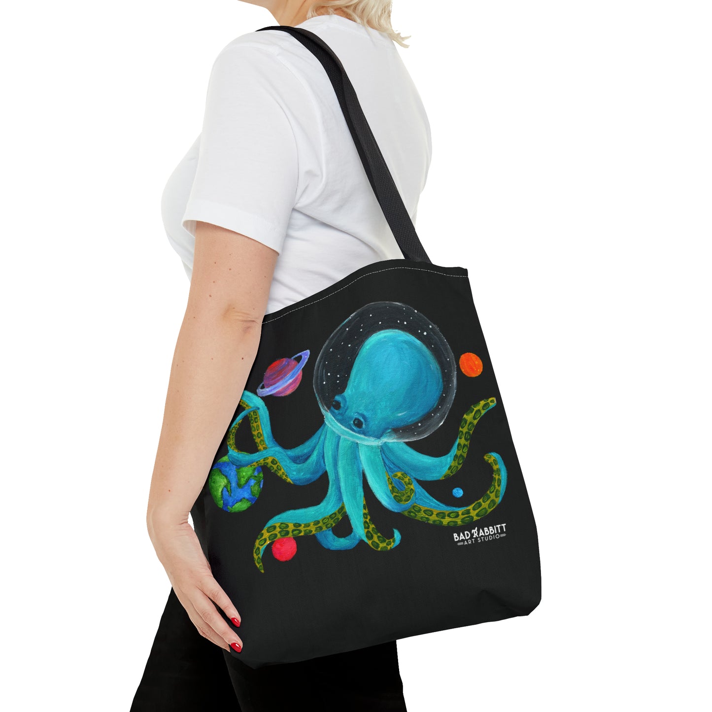 Octopus in Space Tote Bag (AOP)