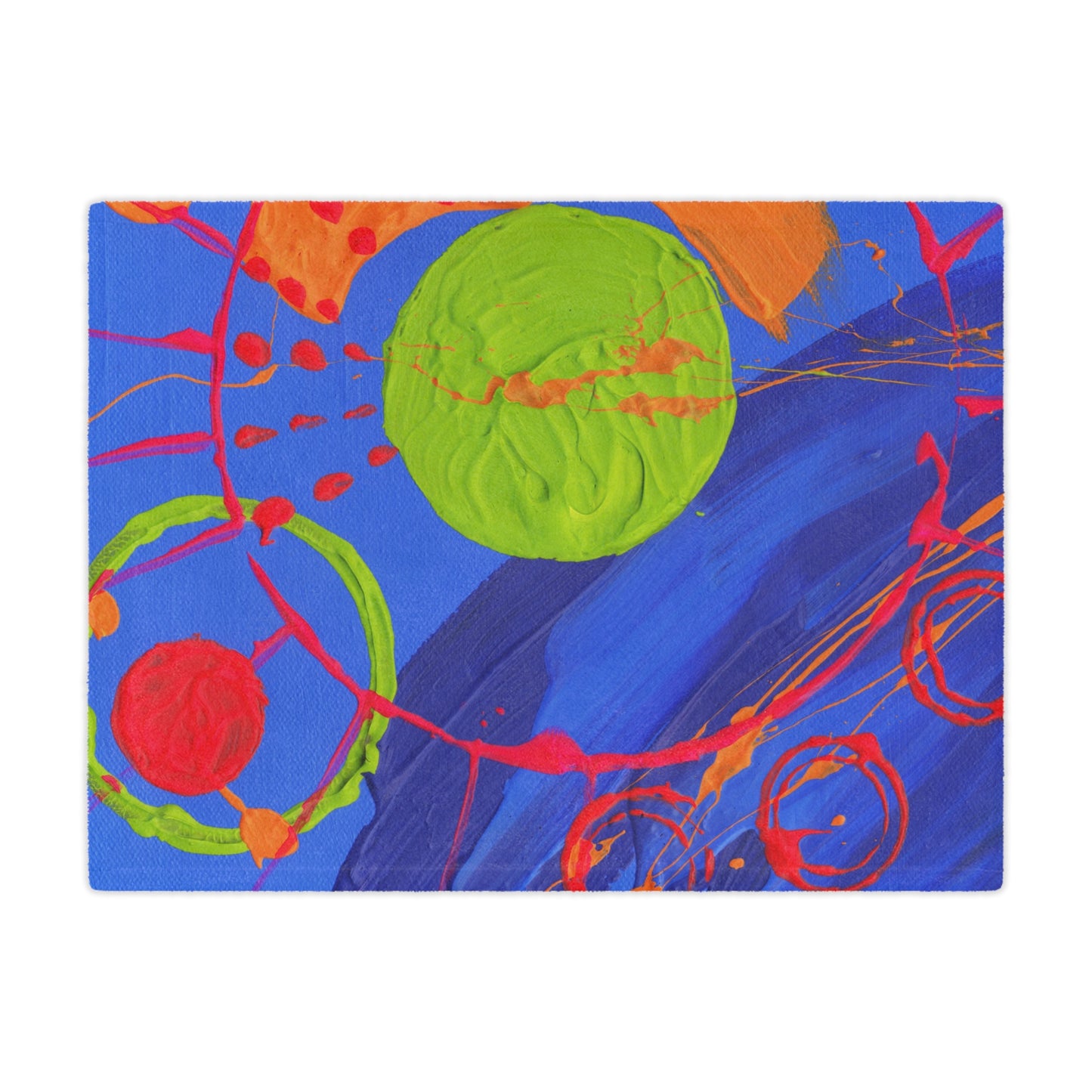 "Cobalt Abstract" Minky Blanket