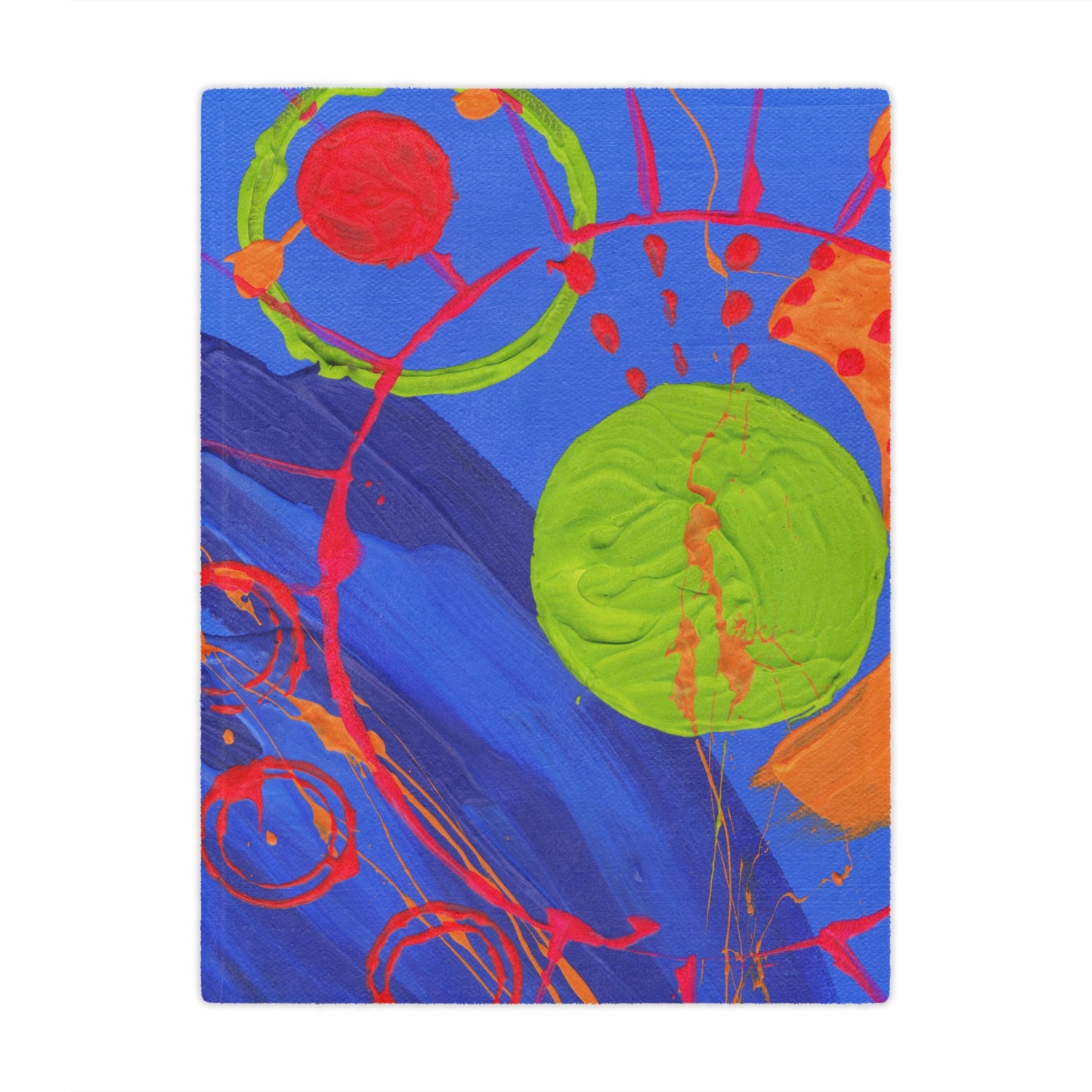 "Cobalt Abstract" Minky Blanket