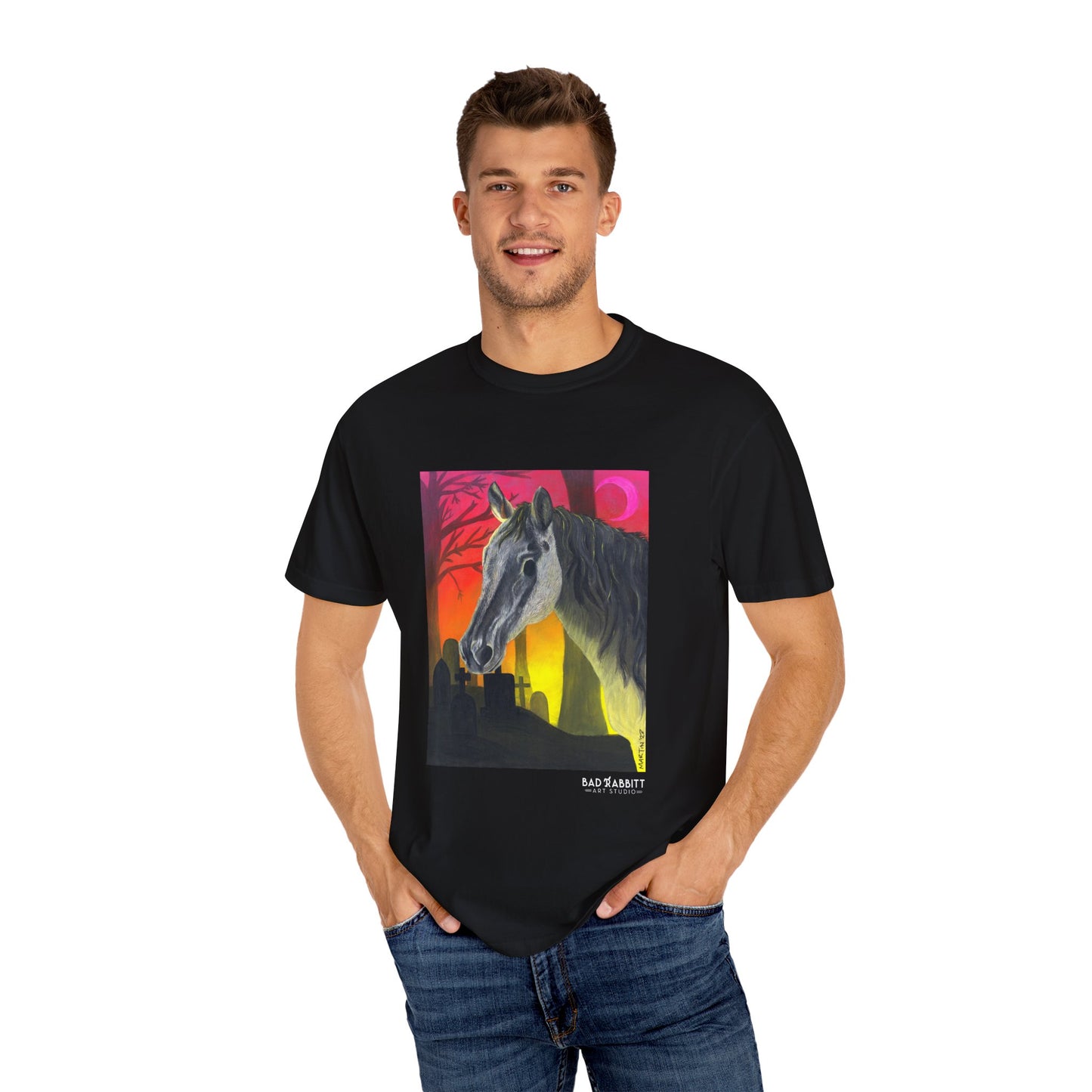 Halloween Horse Unisex Garment-Dyed T-shirt