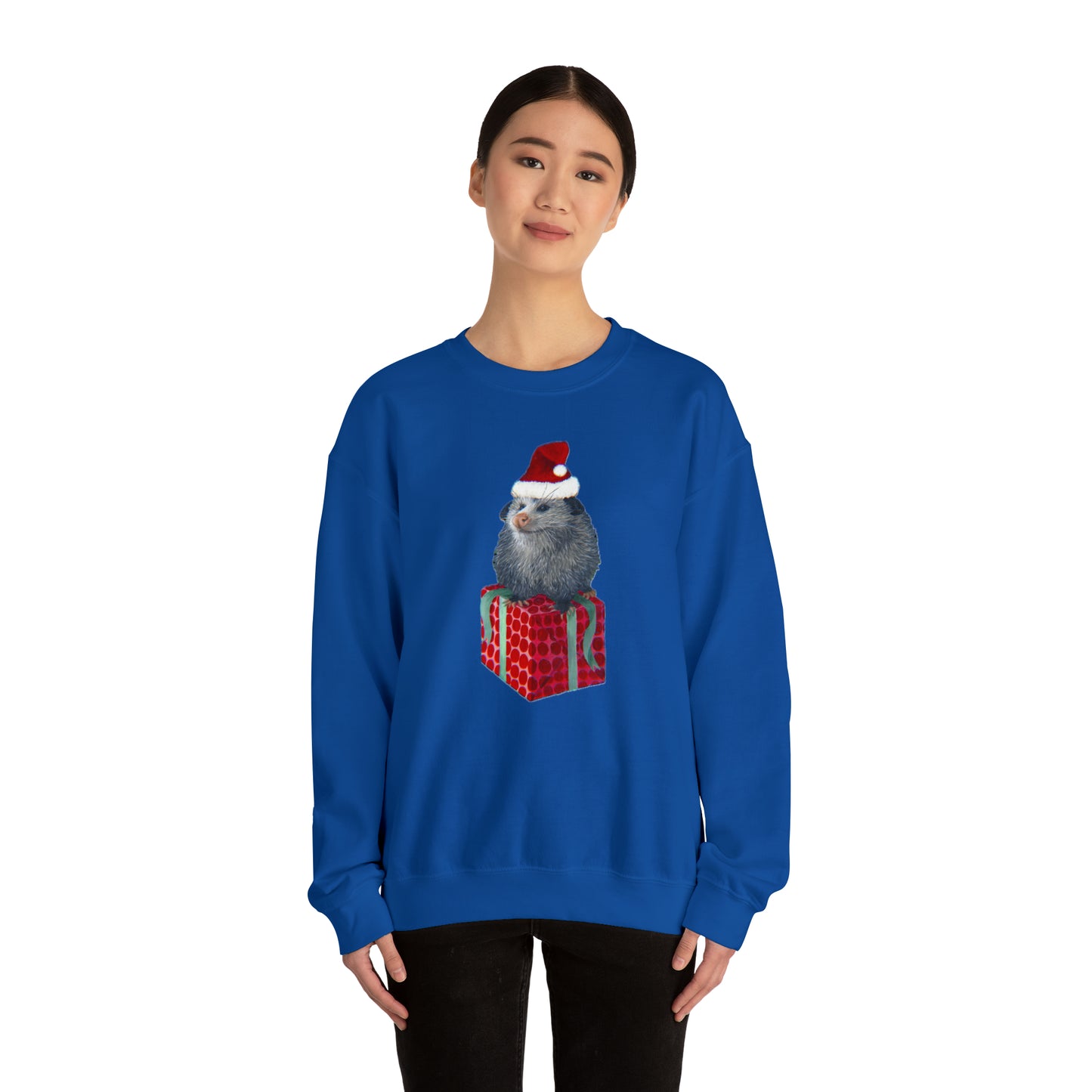 Christmas Opossum Unisex Heavy Blend™ Crewneck Sweatshirt