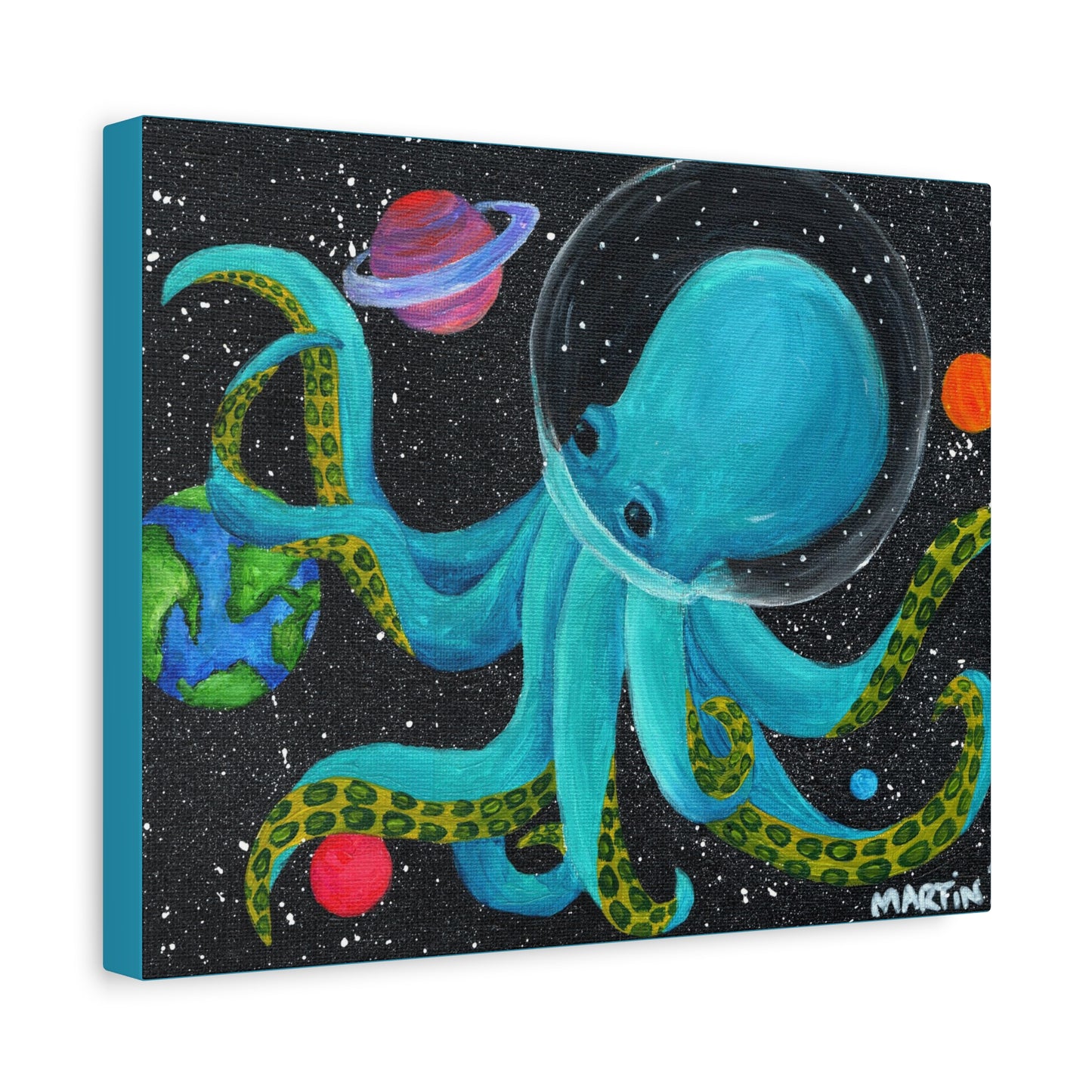Octopus in Space - Canvas Gallery Wrap