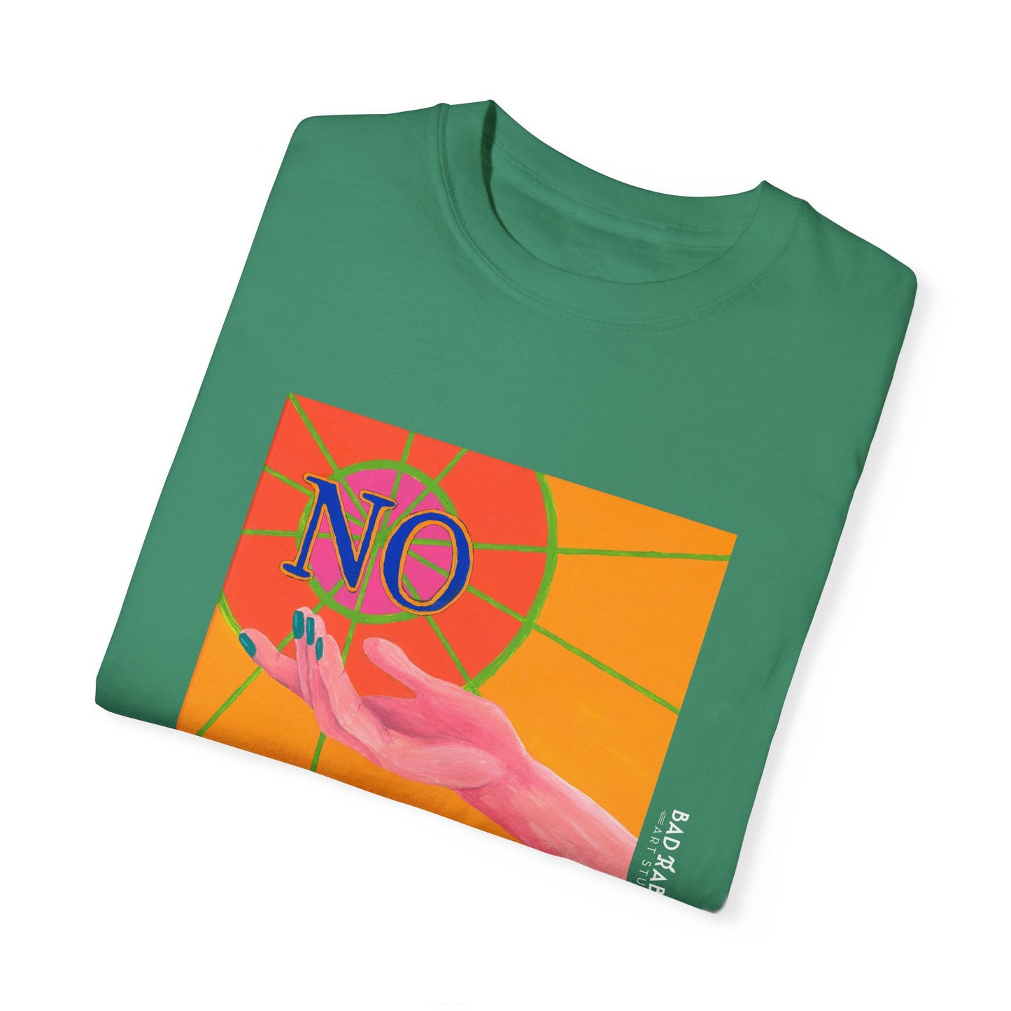 "NO" Hand Unisex Garment-Dyed T-shirt
