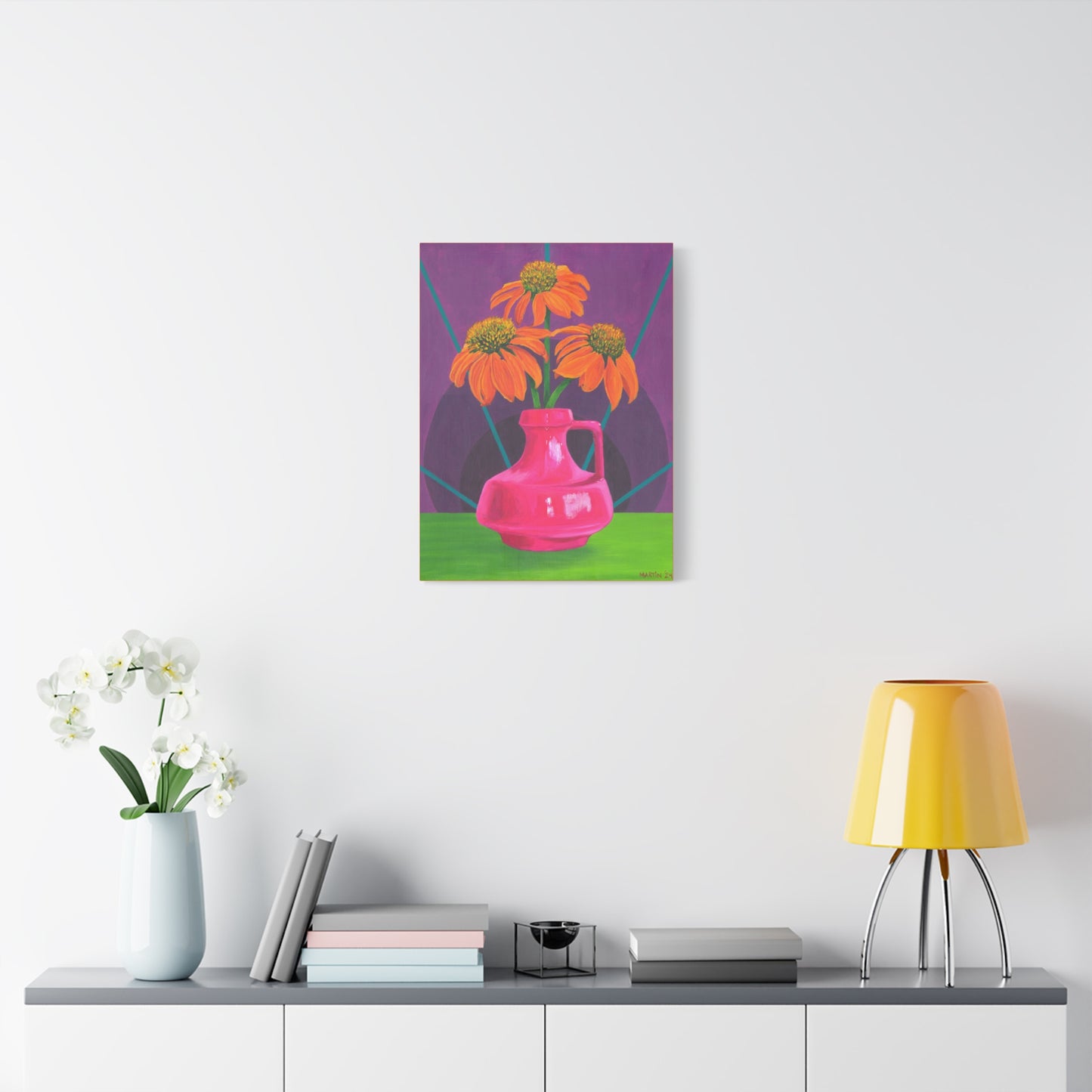 Orange Coneflowers Canvas Gallery Wrap