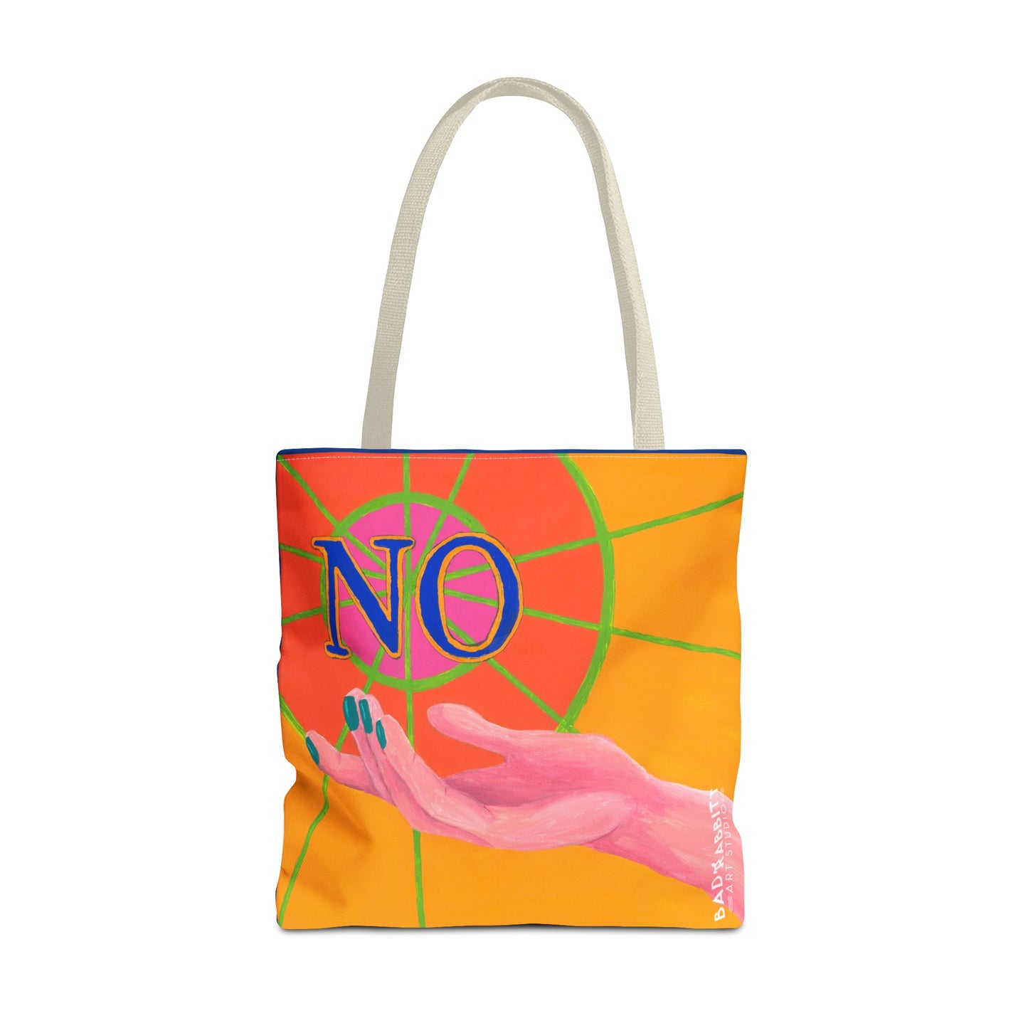 "No" Hand Tote Bag (AOP)
