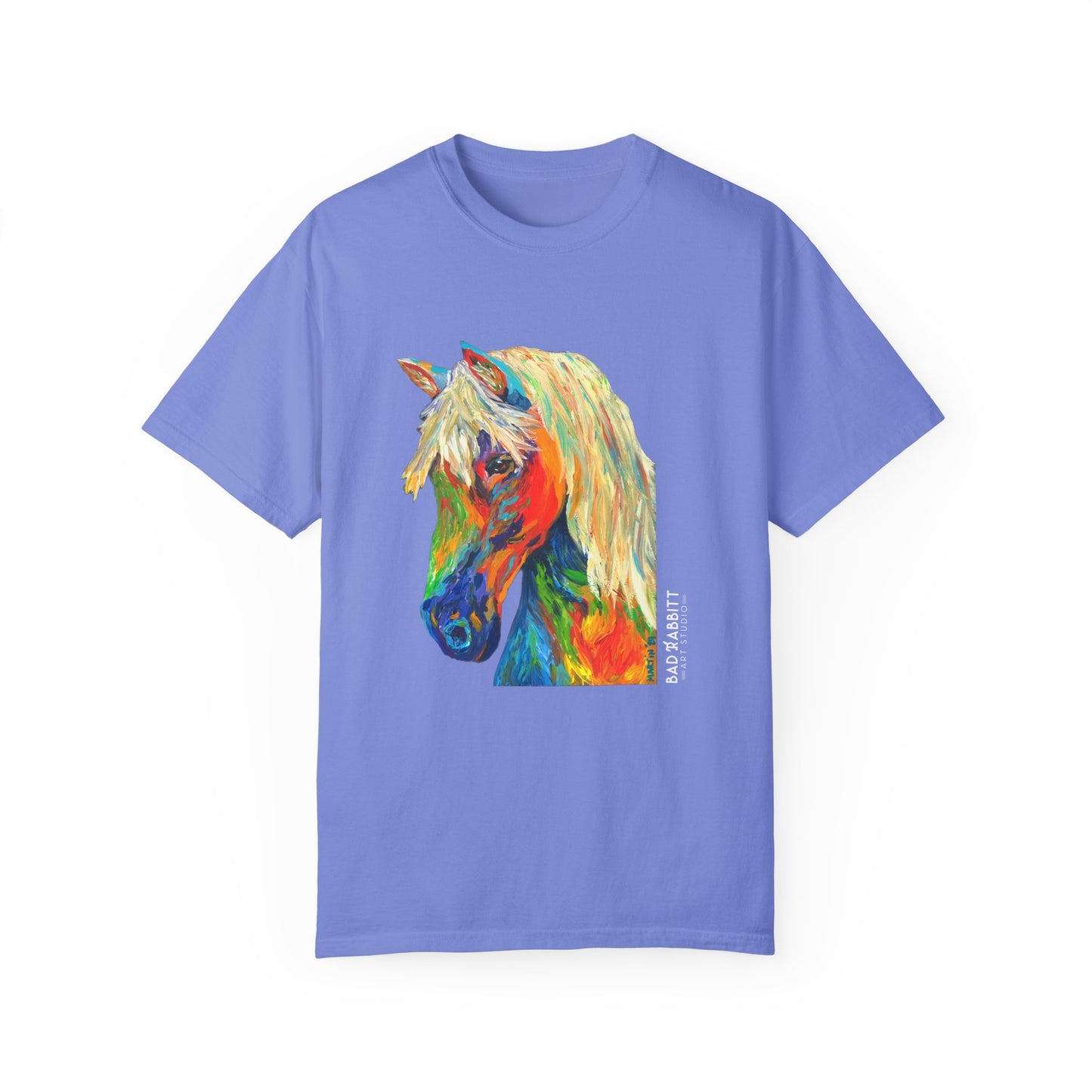 Rainbow Horse Unisex Garment-Dyed T-shirt
