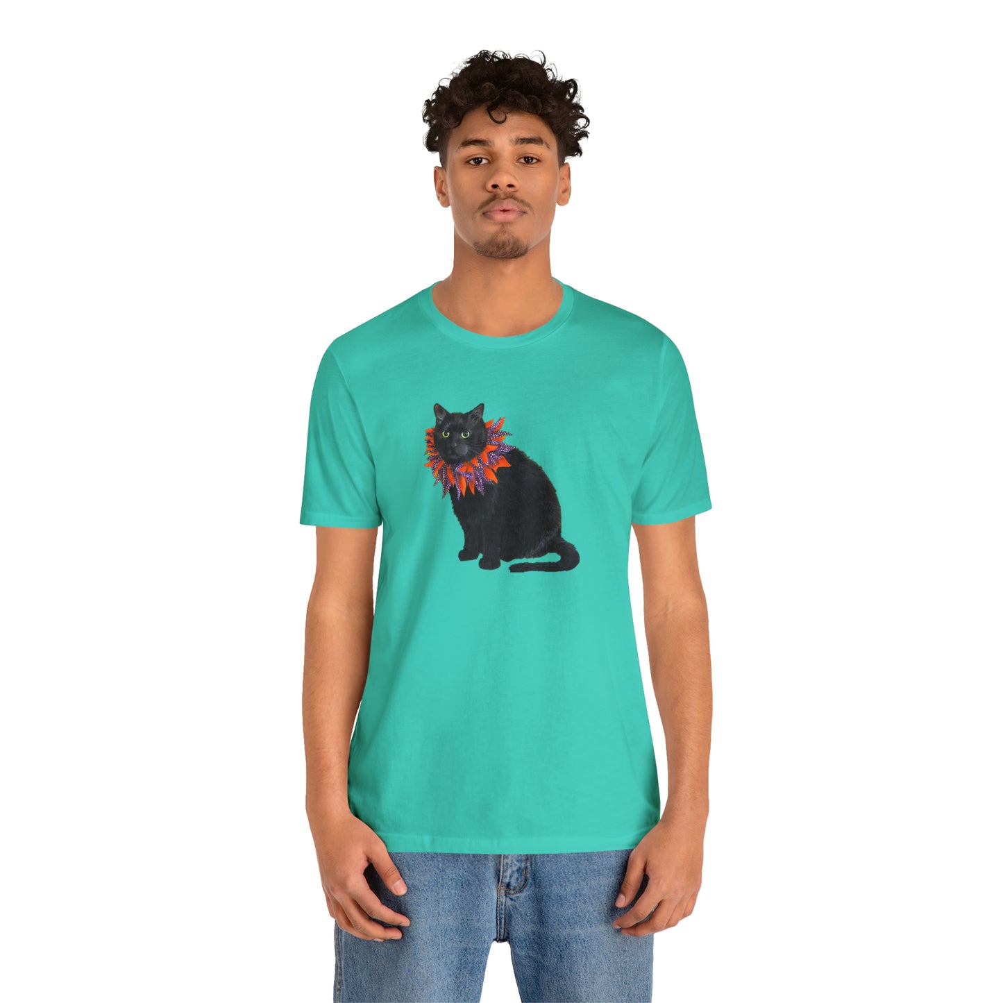 12 the Magical Halloween Cat Unisex Jersey Short Sleeve Tee