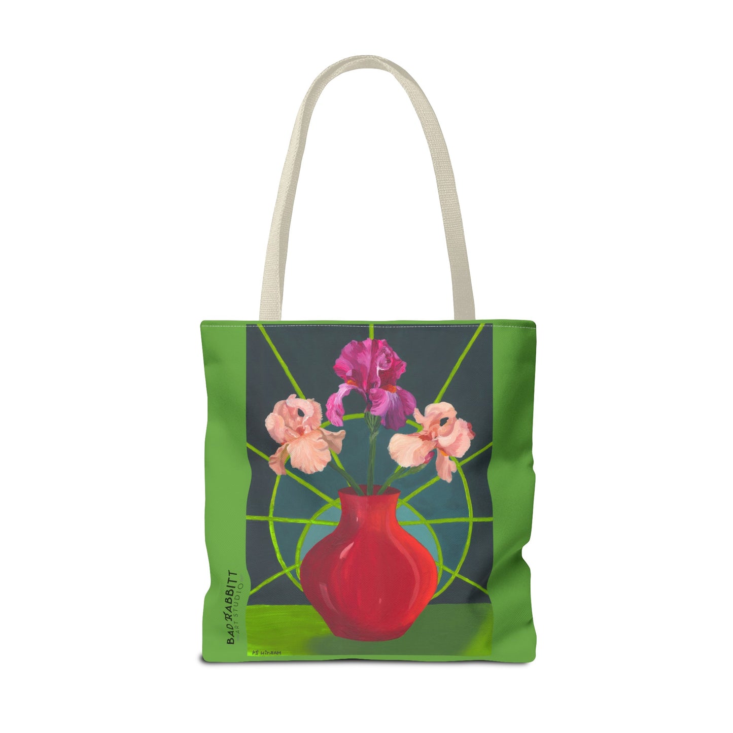 Three Pink Irises Tote Bag (AOP)