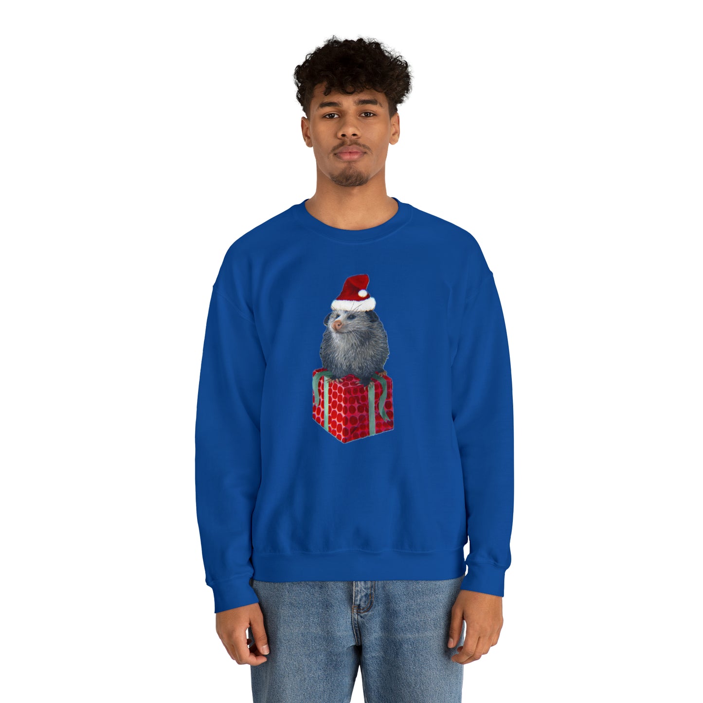 Christmas Opossum Unisex Heavy Blend™ Crewneck Sweatshirt