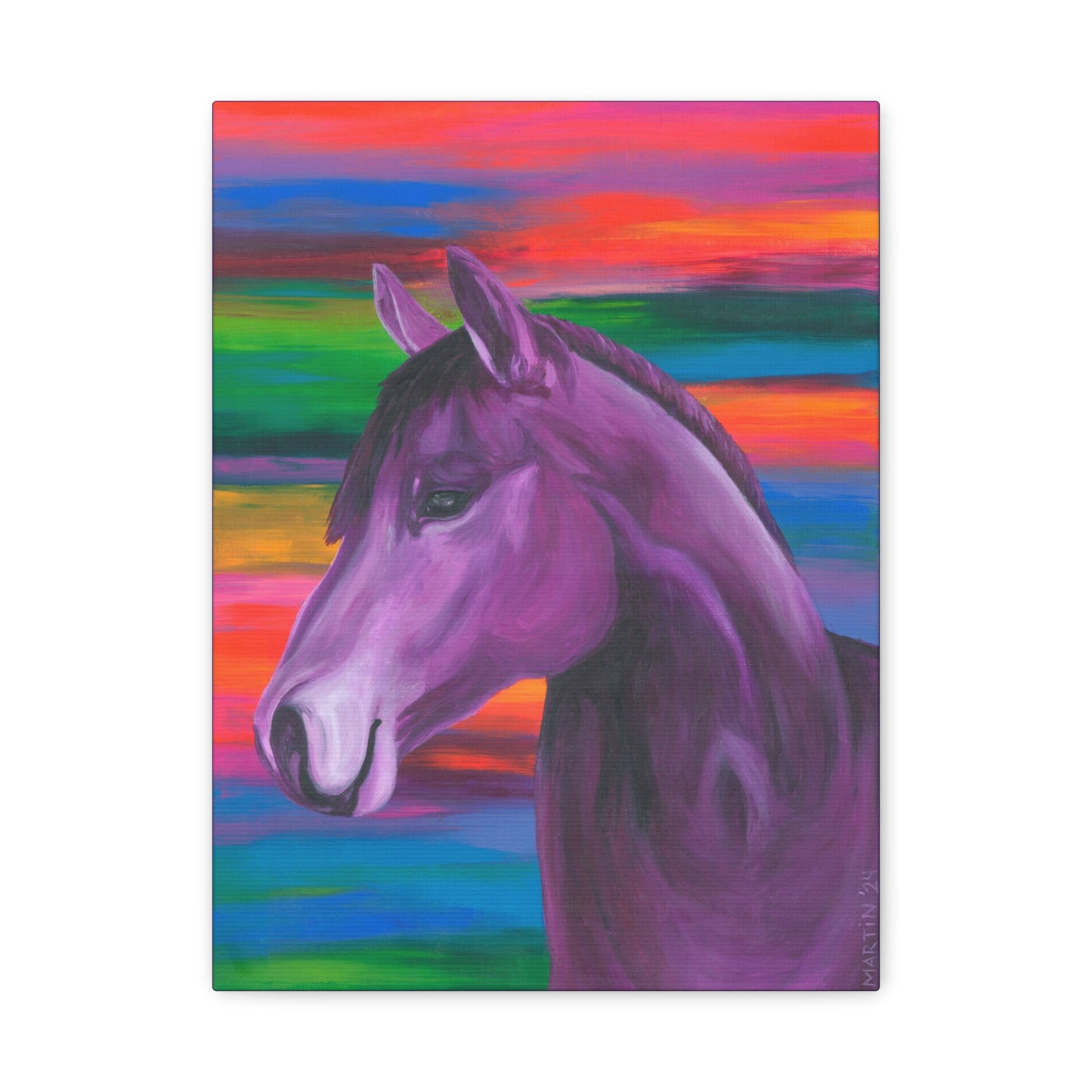Purple Horse Canvas Gallery Wrap