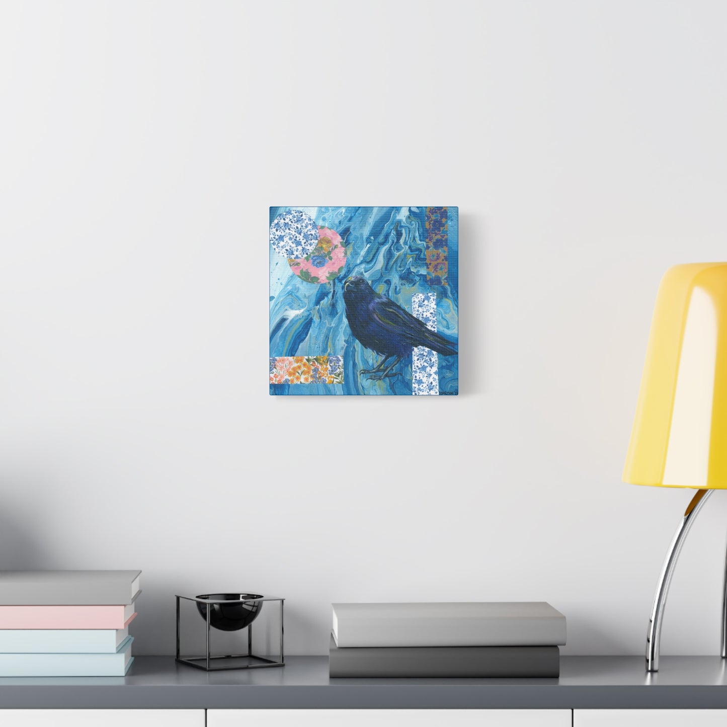 "Blue Crow" Matte Canvas, Stretched, 1.25"