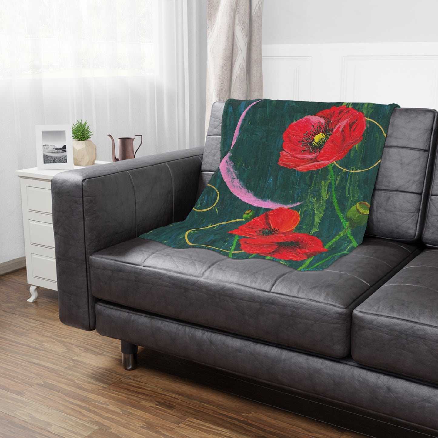 "Poppies" Minky Blanket