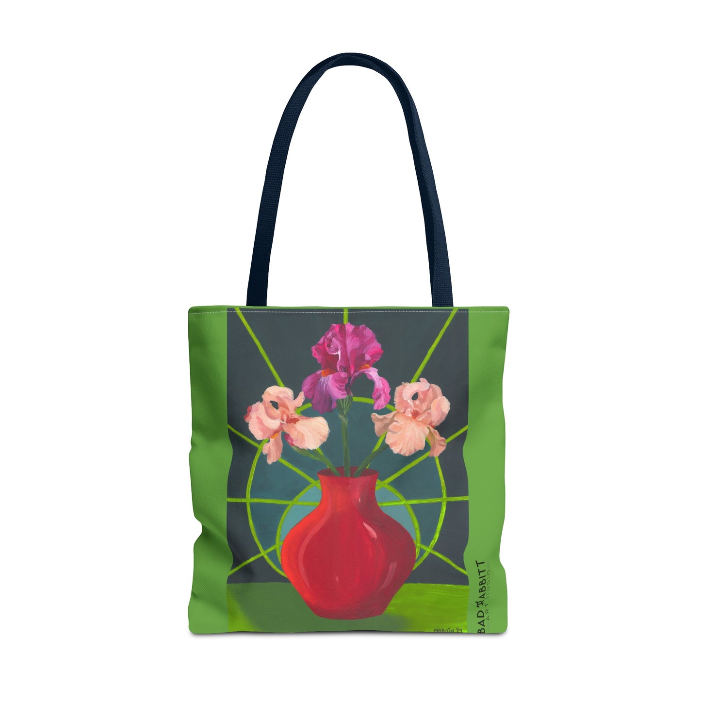 Three Pink Irises Tote Bag (AOP)