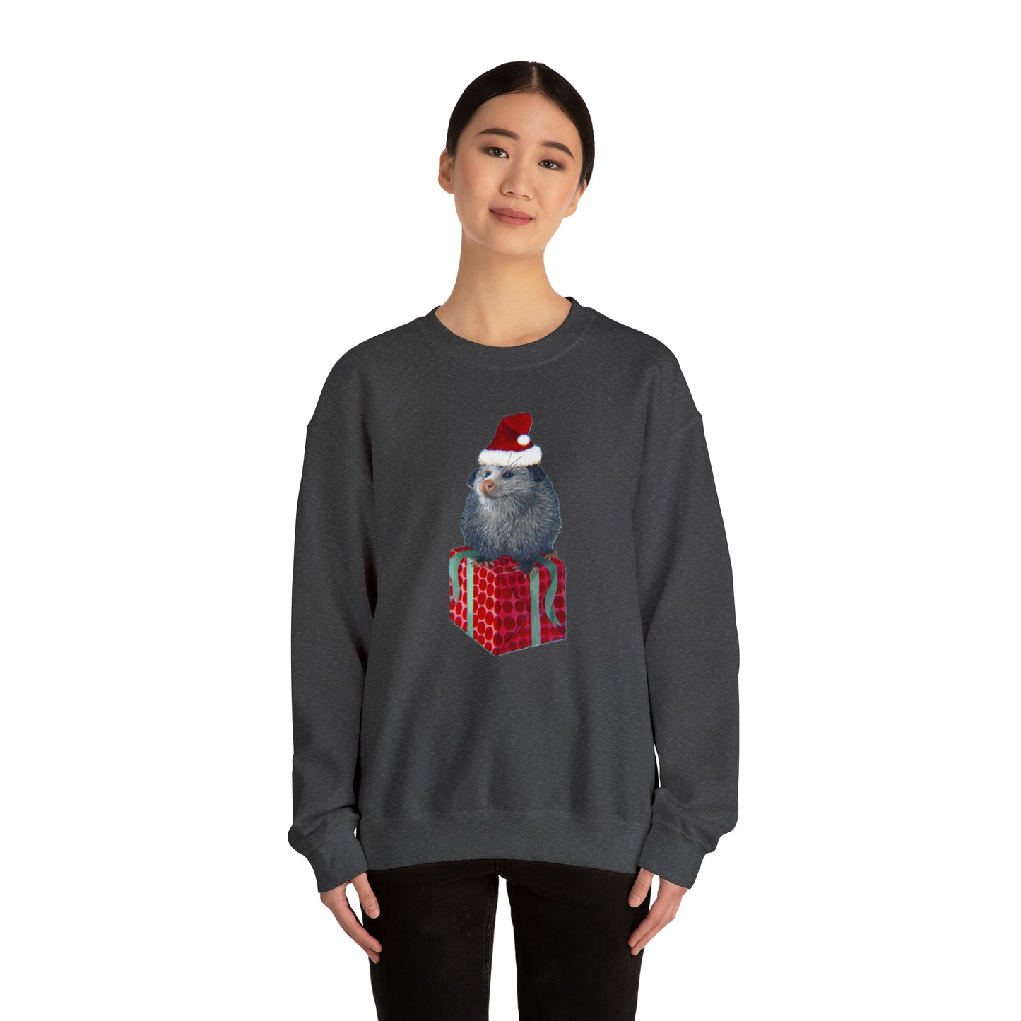 Christmas Opossum Unisex Heavy Blend™ Crewneck Sweatshirt