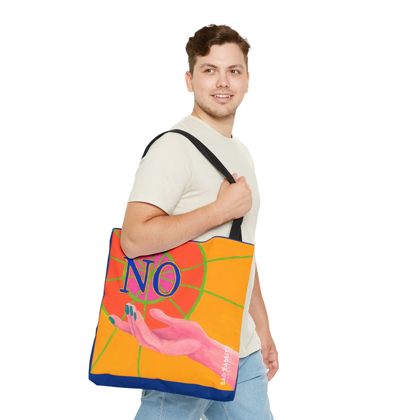 "No" Hand Tote Bag (AOP)