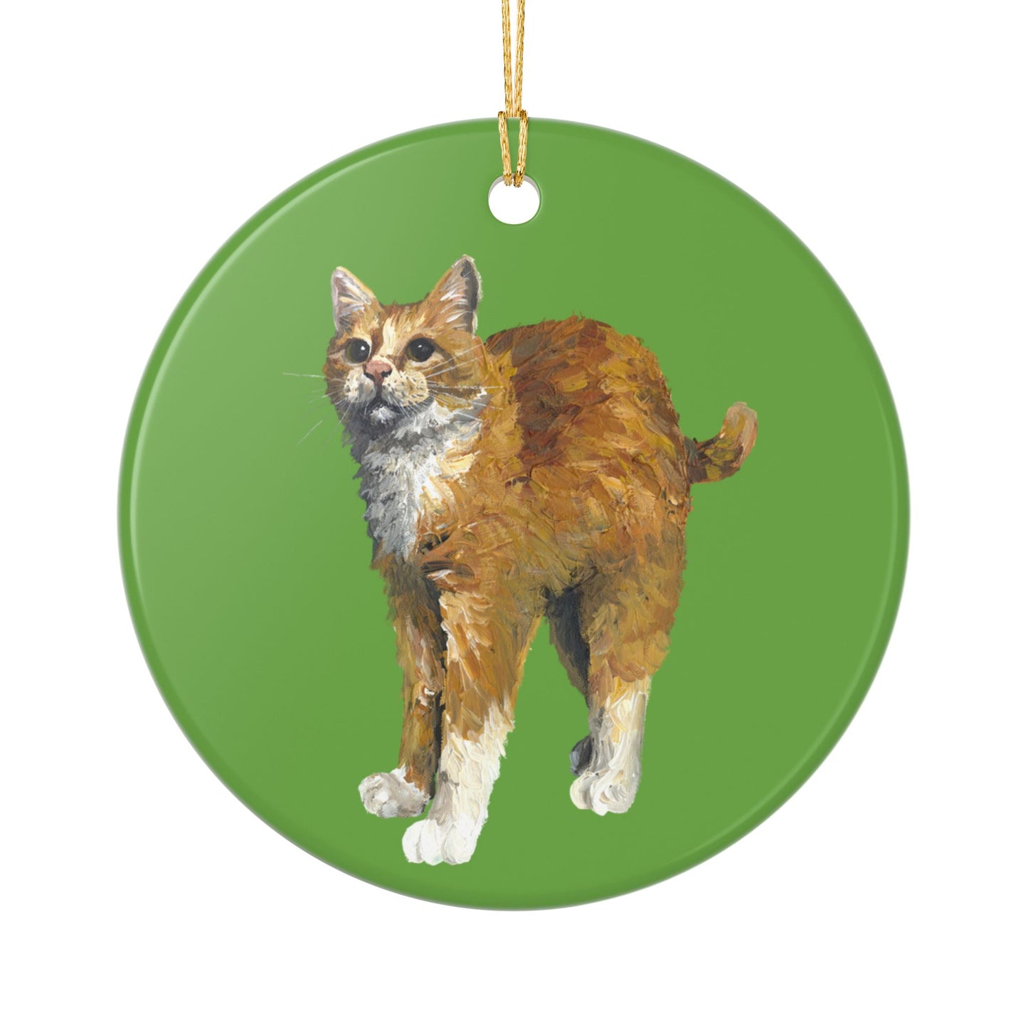 Big Stretch Ceramic Ornament (2-Side Print)