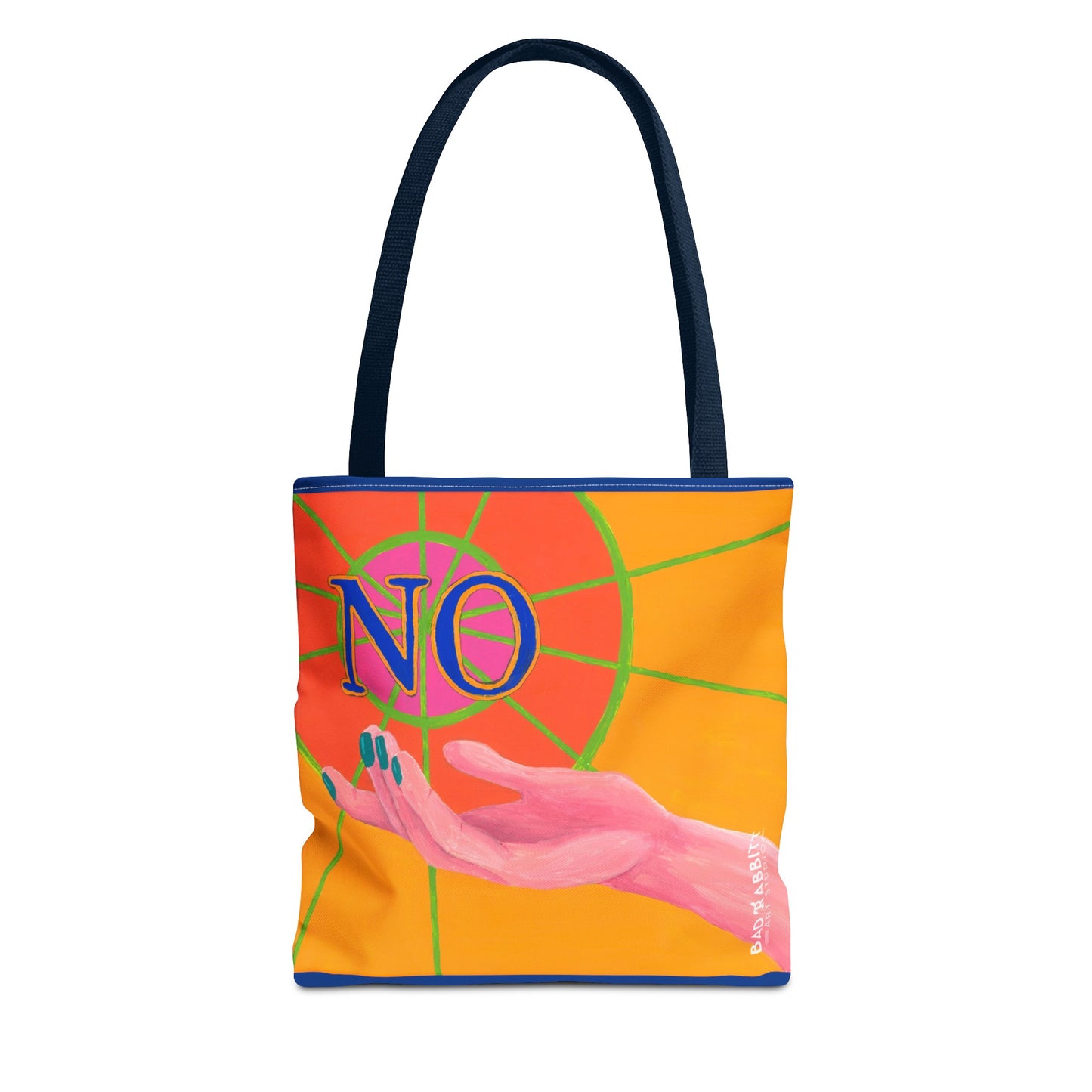 "No" Hand Tote Bag (AOP)
