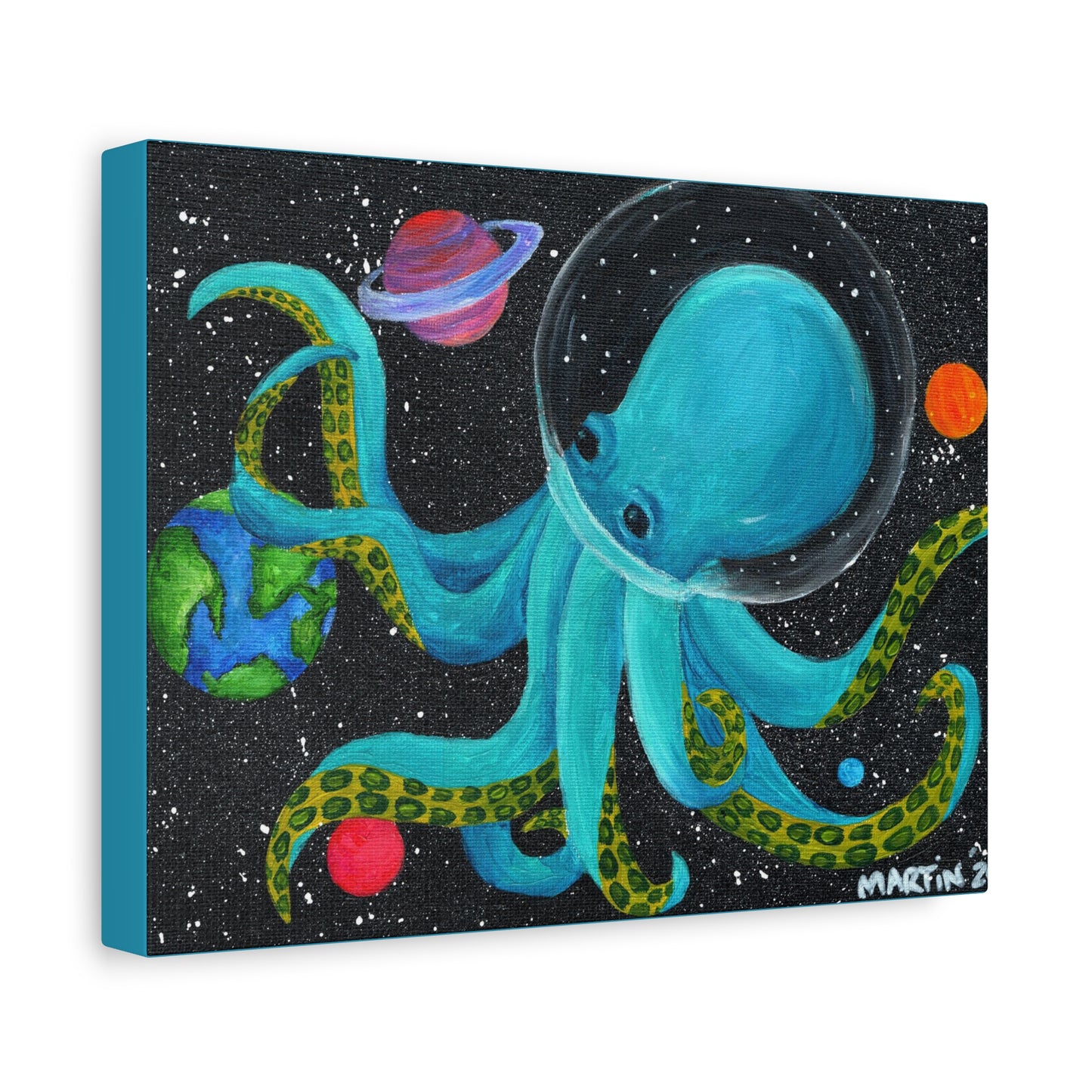 Octopus in Space - Canvas Gallery Wrap