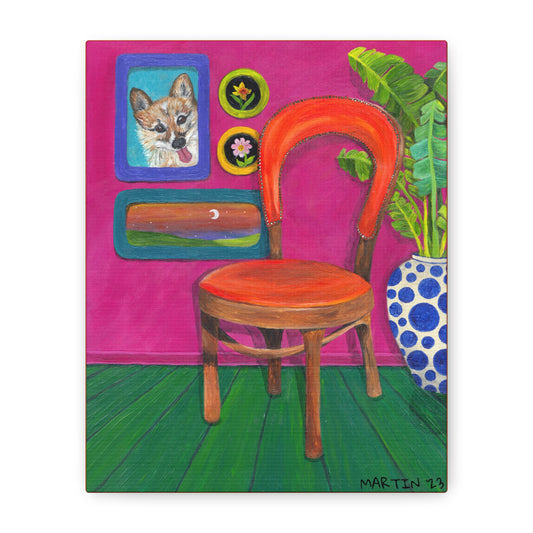 Orange Chair Canvas Gallery Wrap
