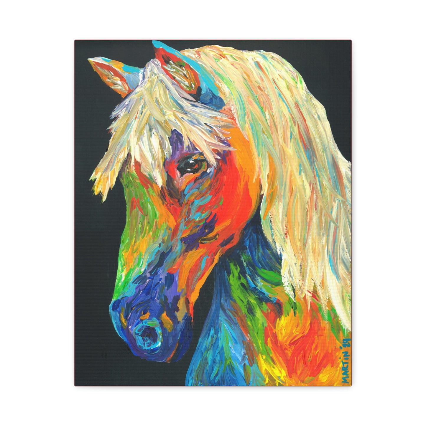 Rainbow Horse Canvas Gallery Wrap