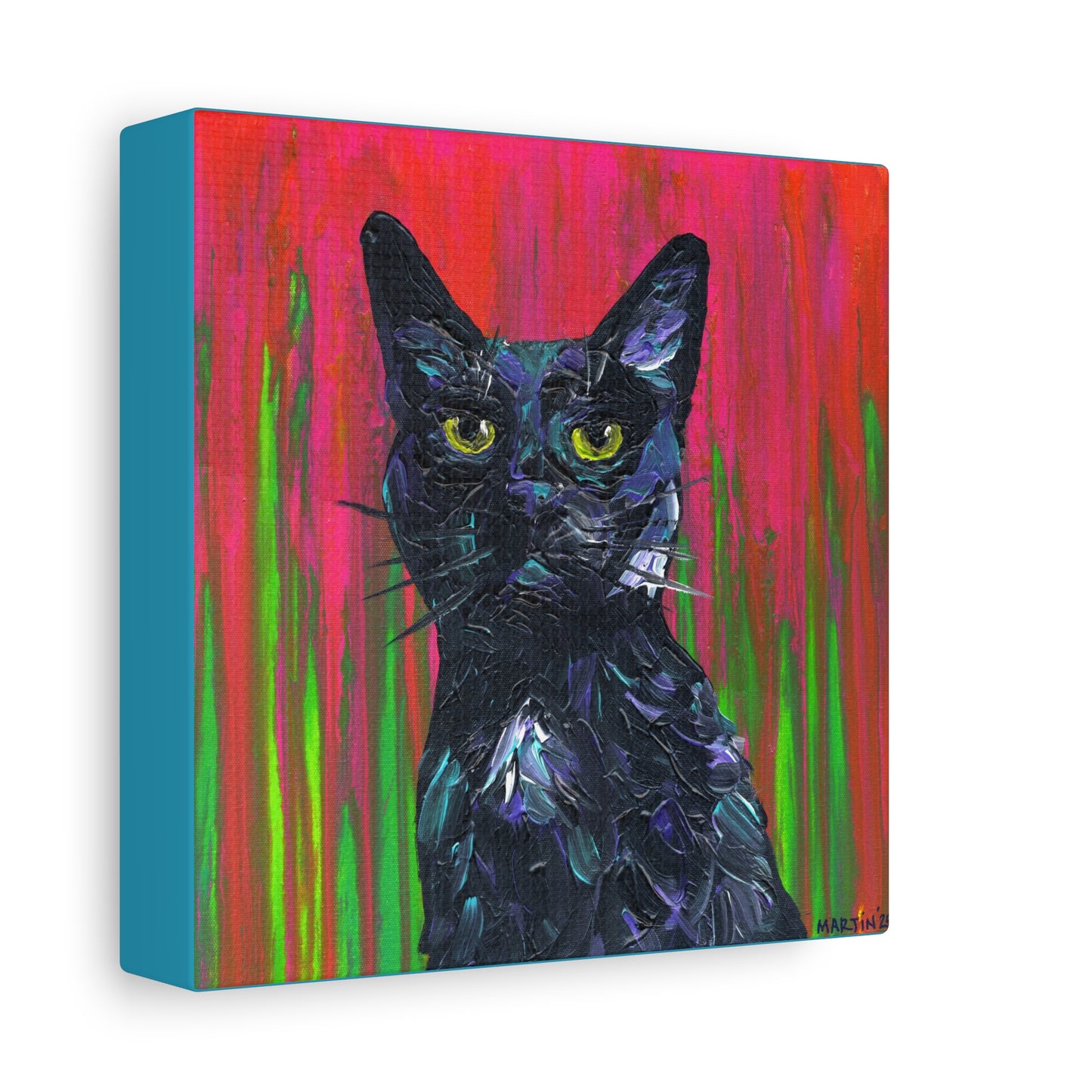 Abstract Black Cat Matte Canvas, Stretched, 1.25"