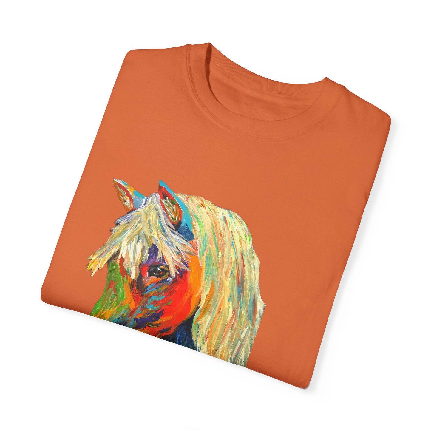 Rainbow Horse Unisex Garment-Dyed T-shirt