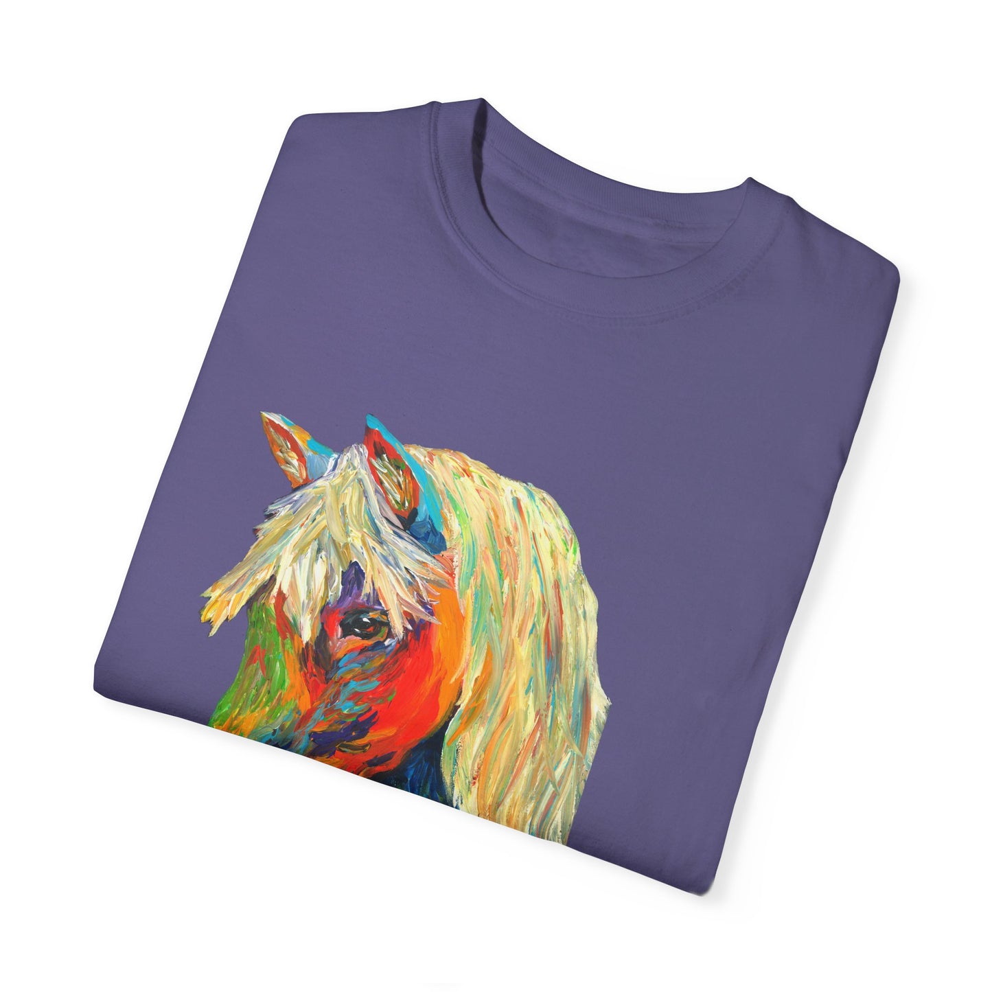 Rainbow Horse Unisex Garment-Dyed T-shirt