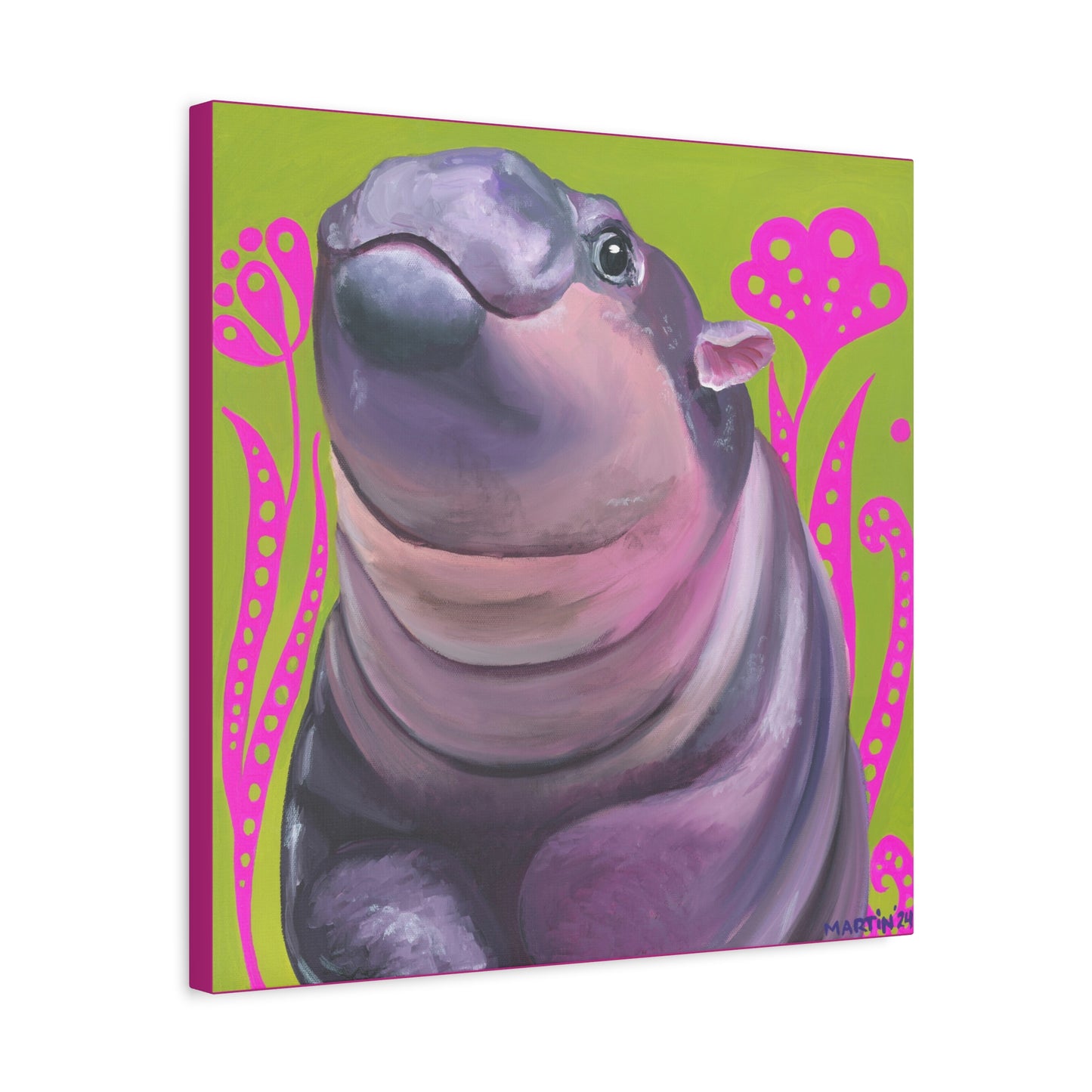Moo Deng 2 Matte Canvas, Stretched, 1.25"