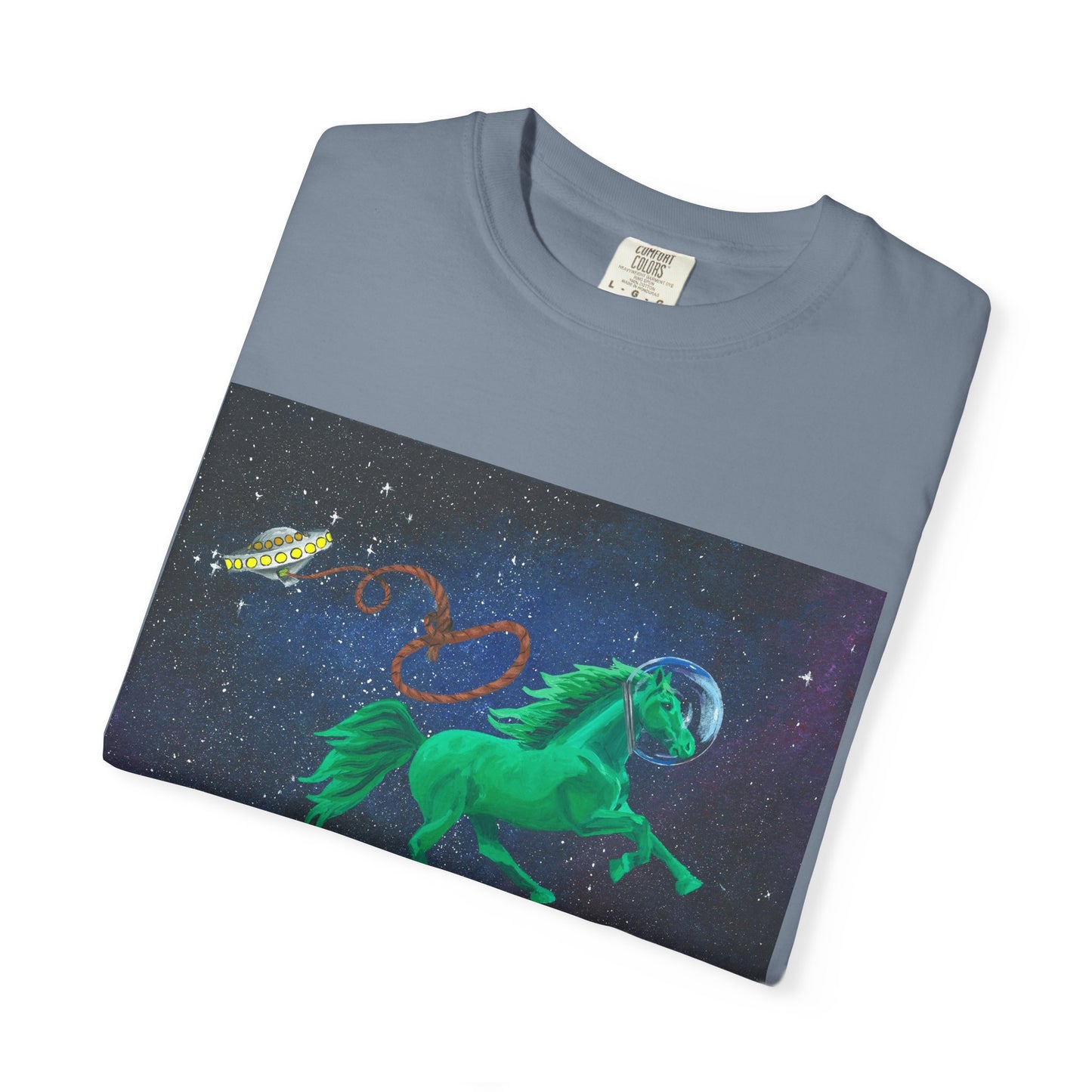 Space Horse Unisex Garment-Dyed T-shirt