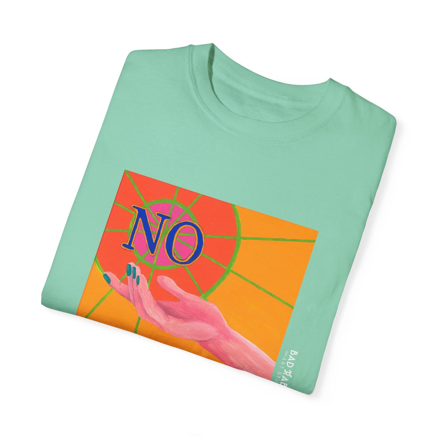 "NO" Hand Unisex Garment-Dyed T-shirt