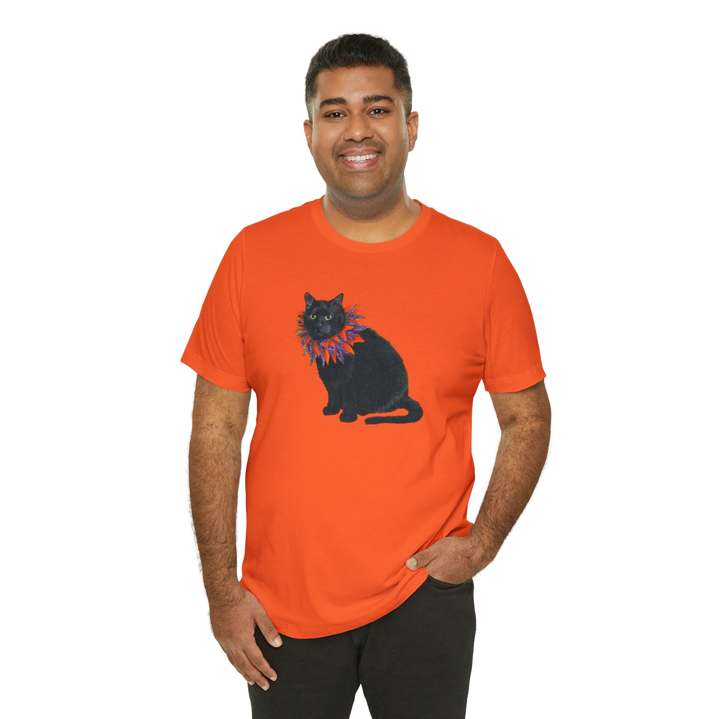 12 the Magical Halloween Cat Unisex Jersey Short Sleeve Tee