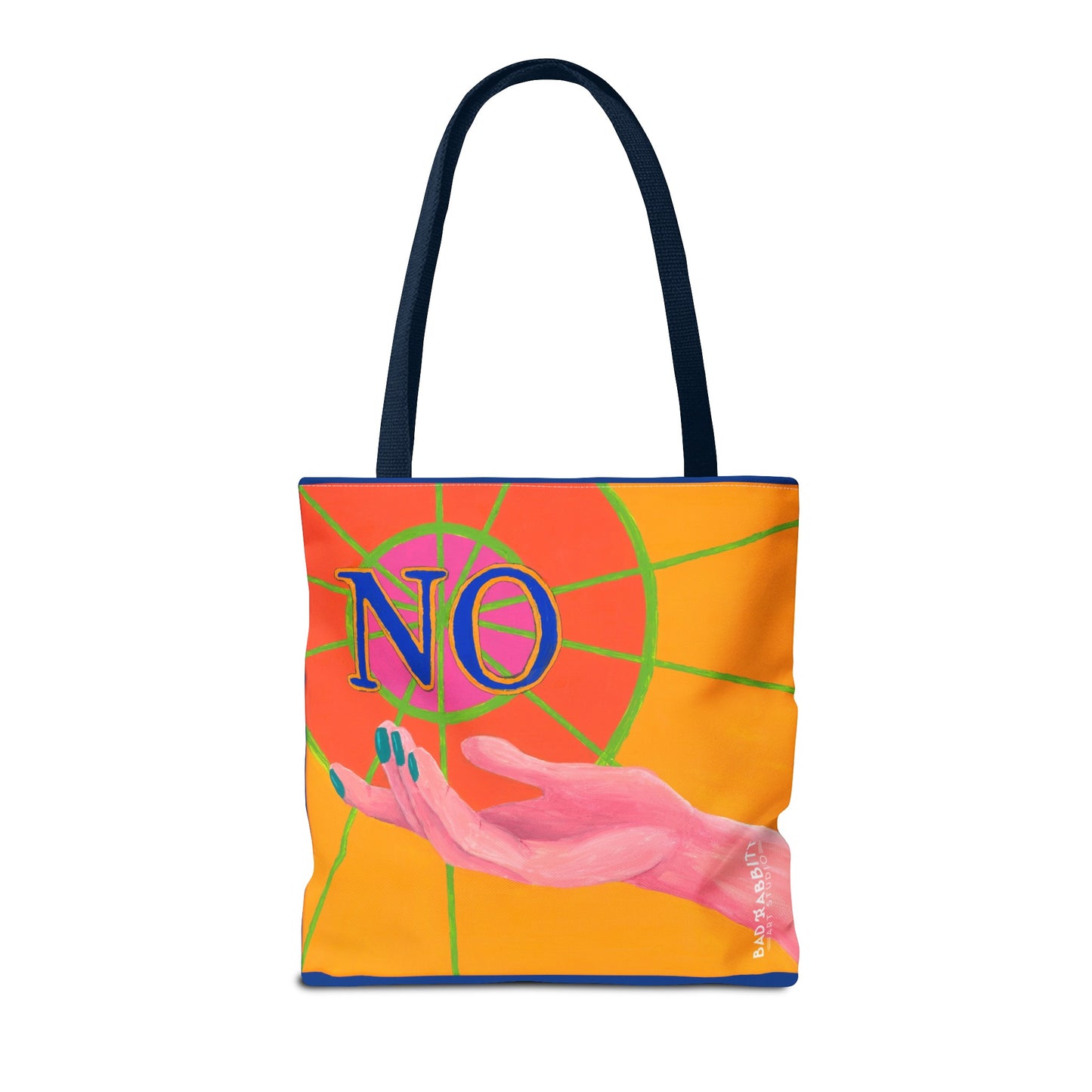"No" Hand Tote Bag (AOP)