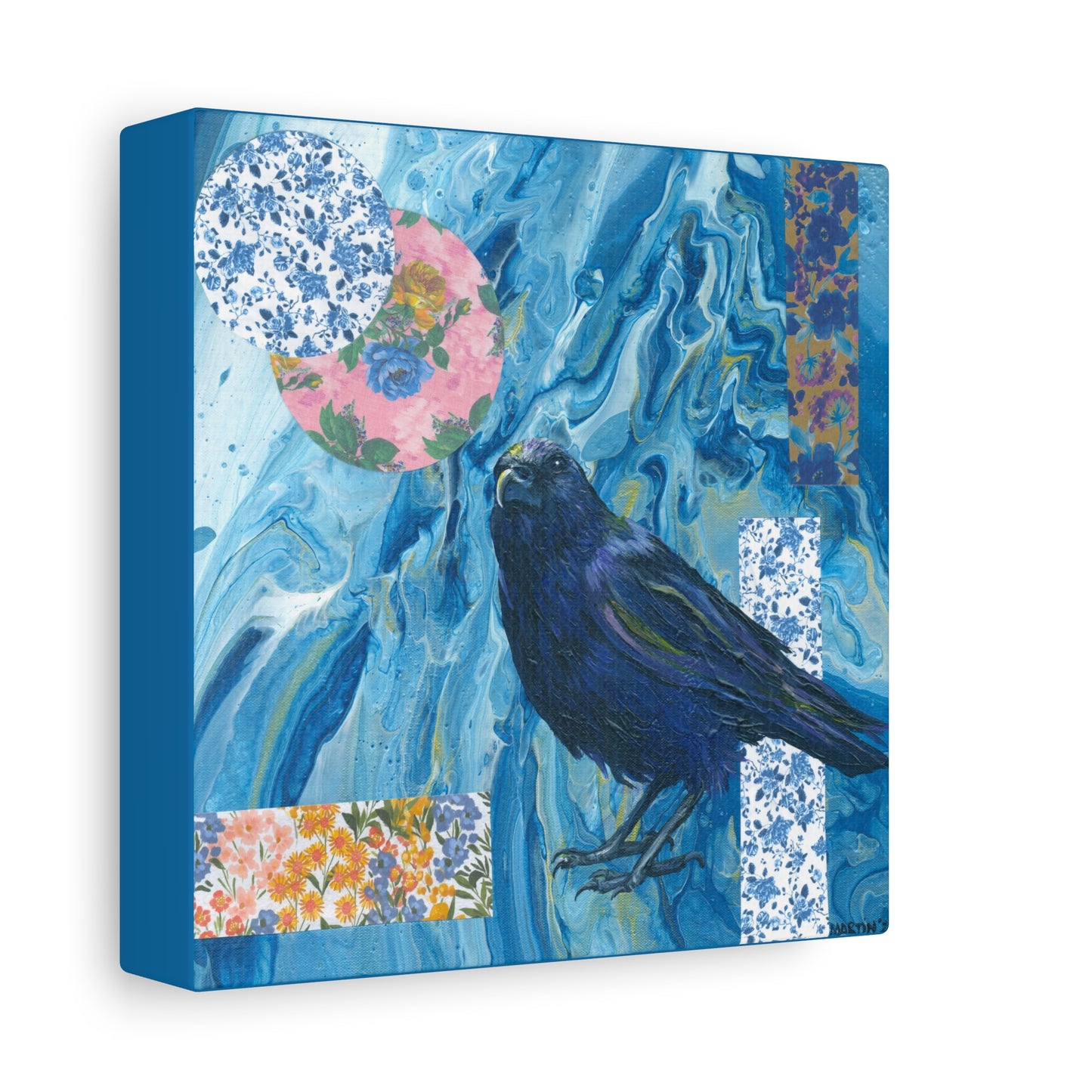 "Blue Crow" Matte Canvas, Stretched, 1.25"