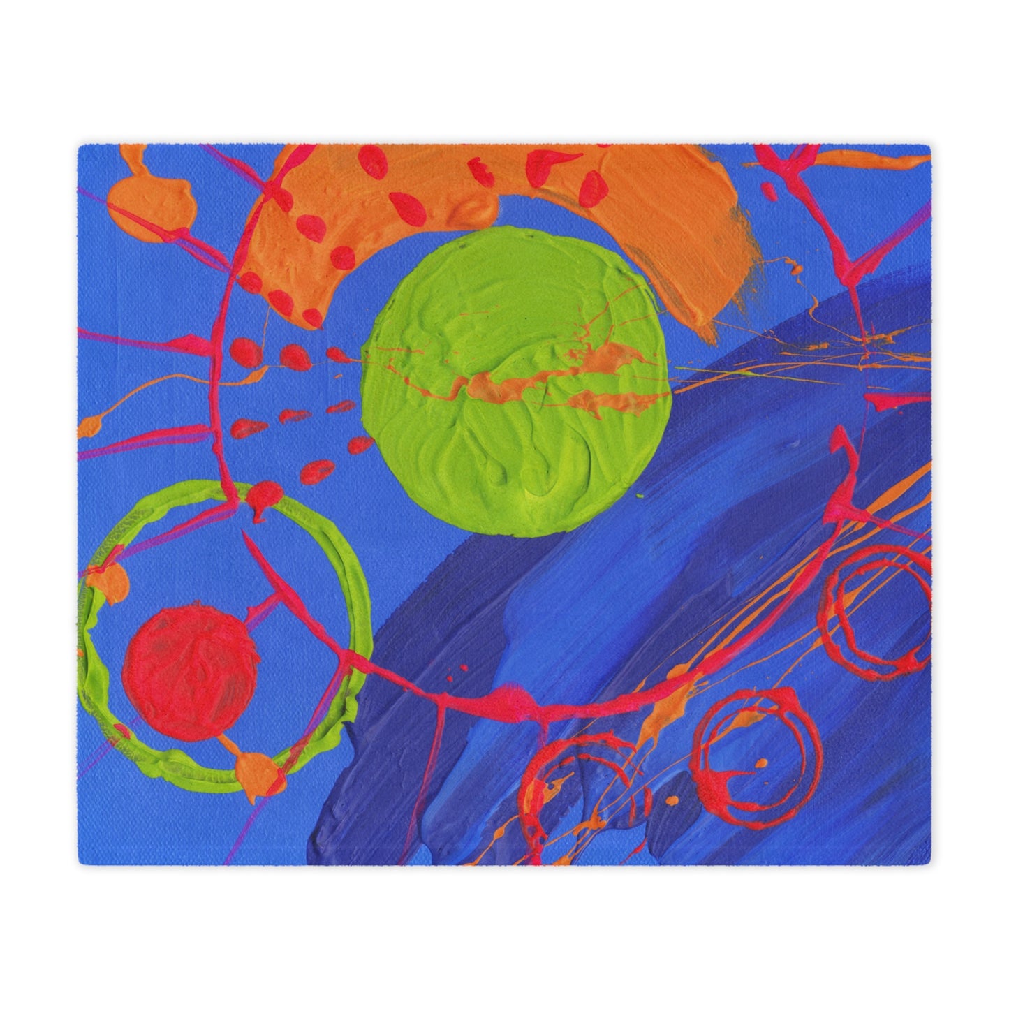 "Cobalt Abstract" Minky Blanket