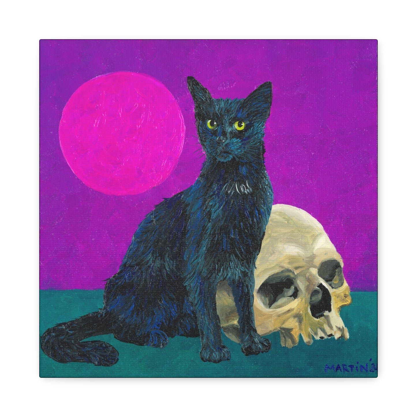 Gene Parmesan with the Skull of Dave's Enemy Canvas Gallery Wrap