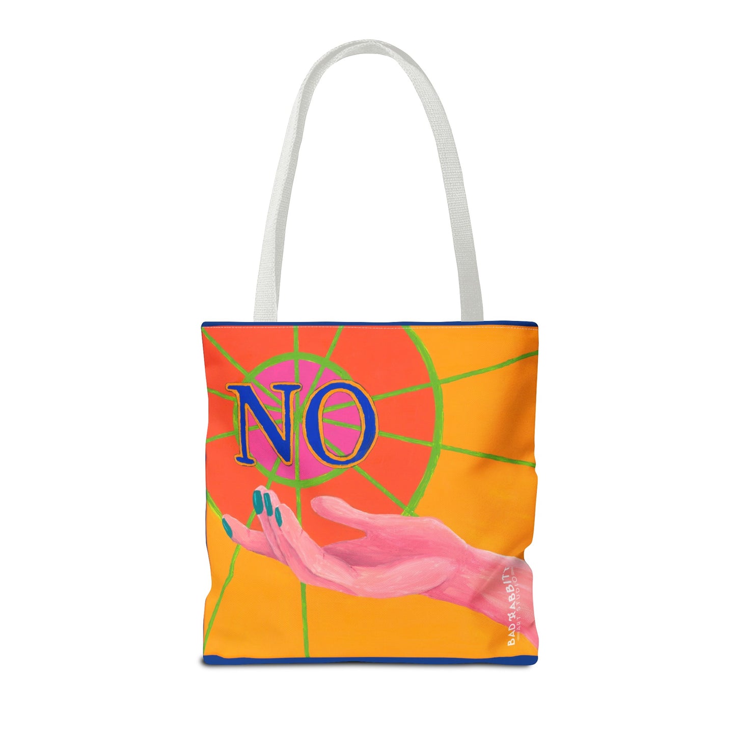 "No" Hand Tote Bag (AOP)