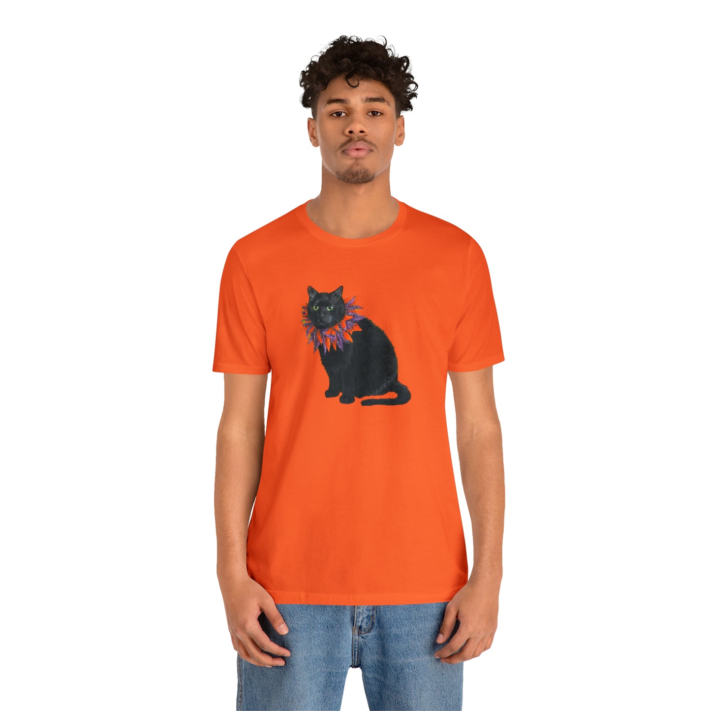 12 the Magical Halloween Cat Unisex Jersey Short Sleeve Tee