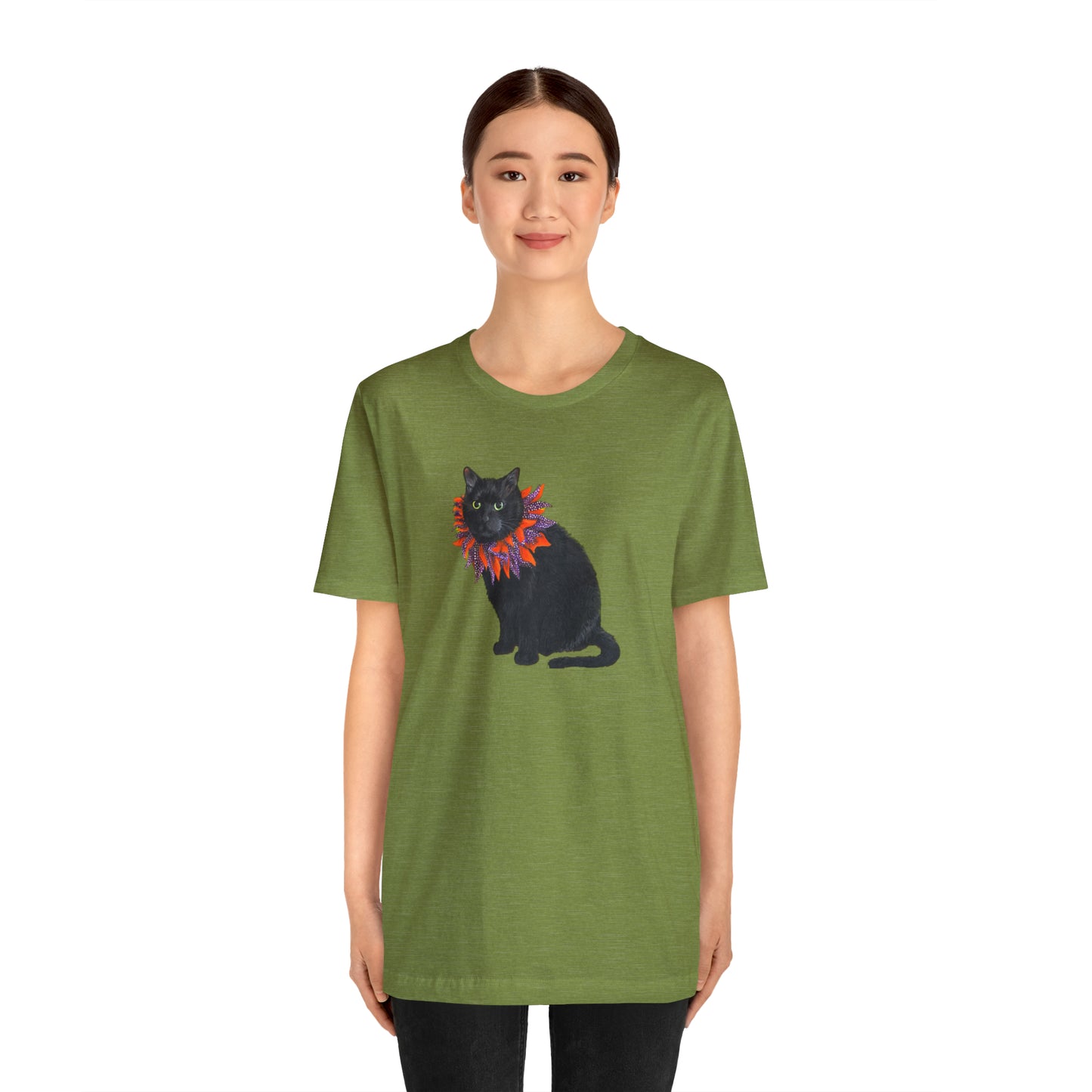 12 the Magical Halloween Cat Unisex Jersey Short Sleeve Tee