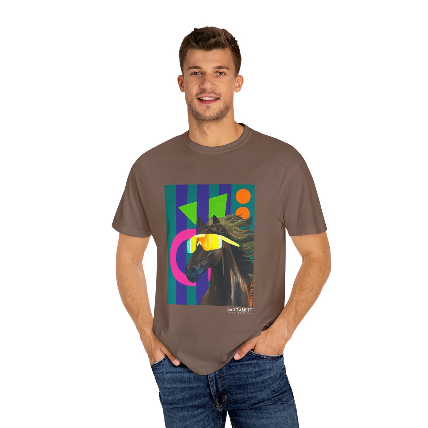 Dude Bro Horse Unisex Garment-Dyed T-shirt