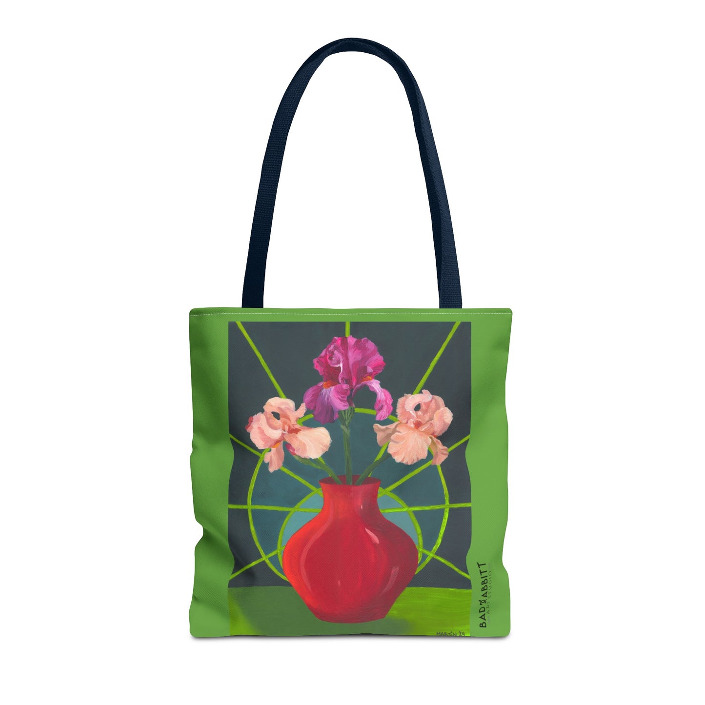 Three Pink Irises Tote Bag (AOP)