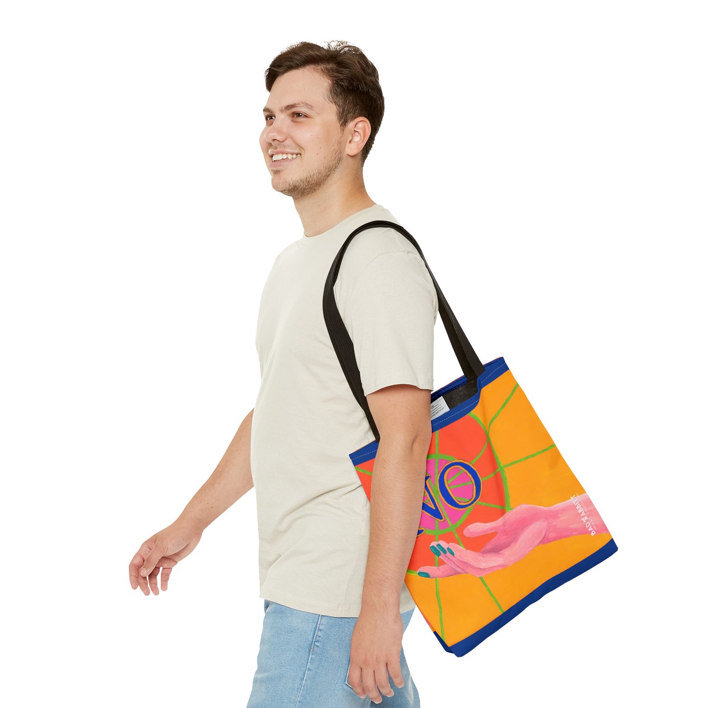"No" Hand Tote Bag (AOP)
