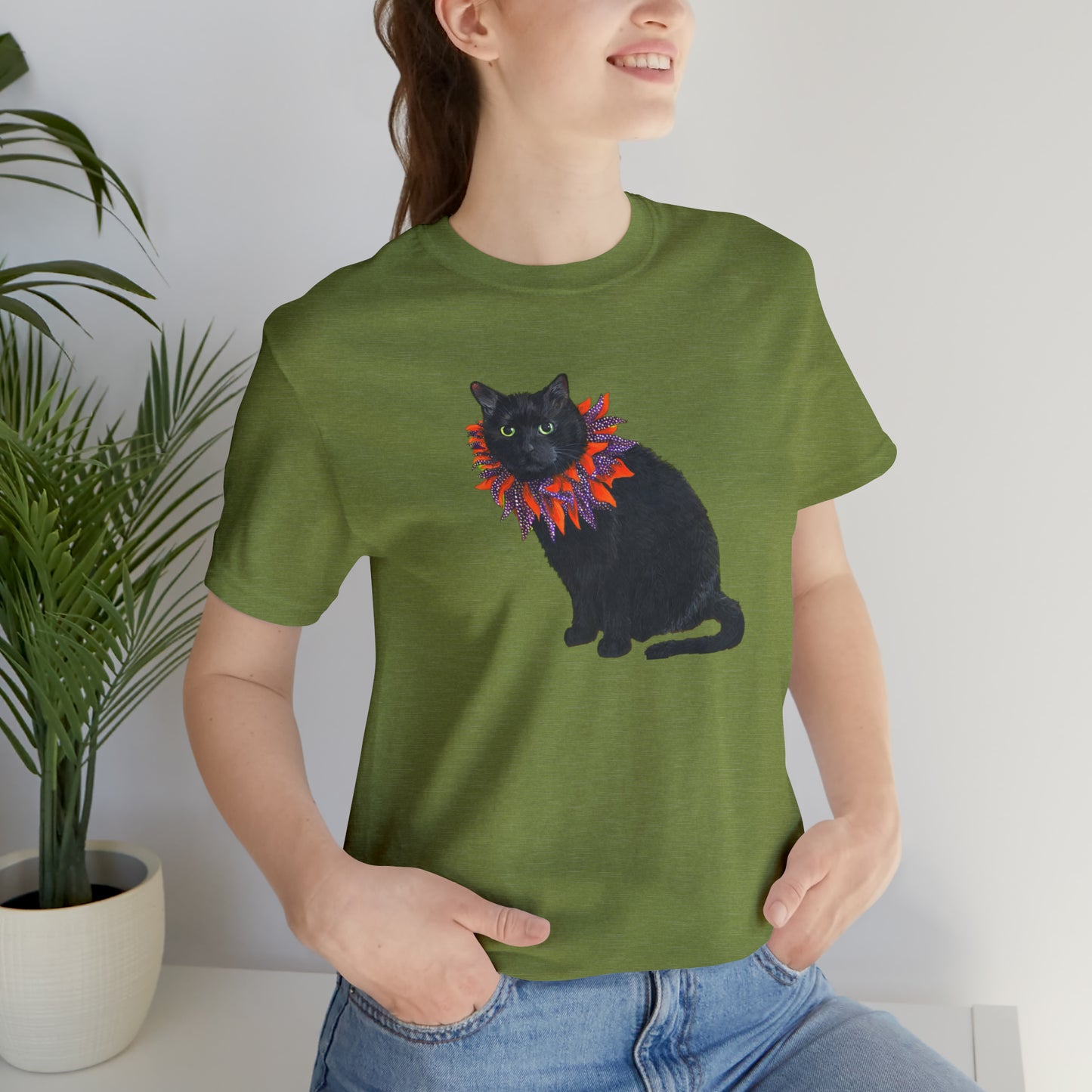 12 the Magical Halloween Cat Unisex Jersey Short Sleeve Tee