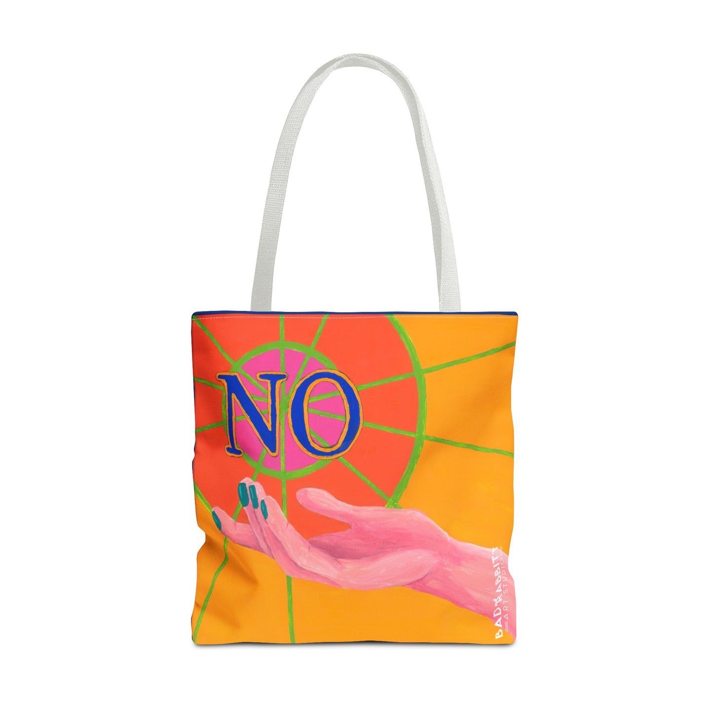 "No" Hand Tote Bag (AOP)