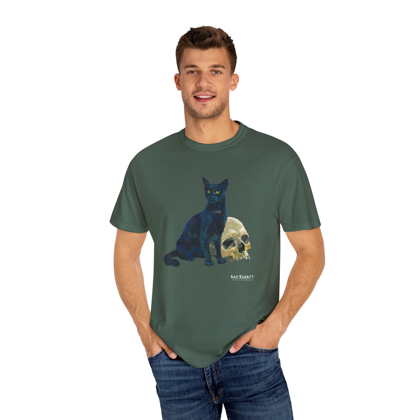 Gene Parmesan with the Skull of Dave's Enemy Unisex Garment-Dyed T-shirt