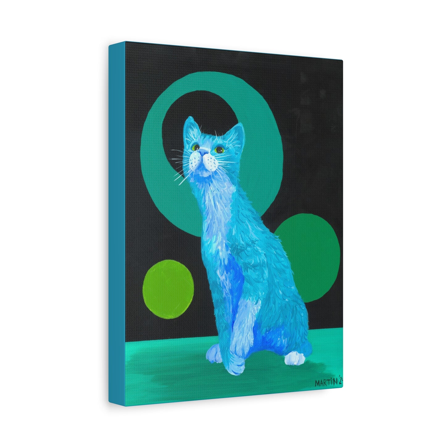 Teal Tabby Canvas Gallery Wrap